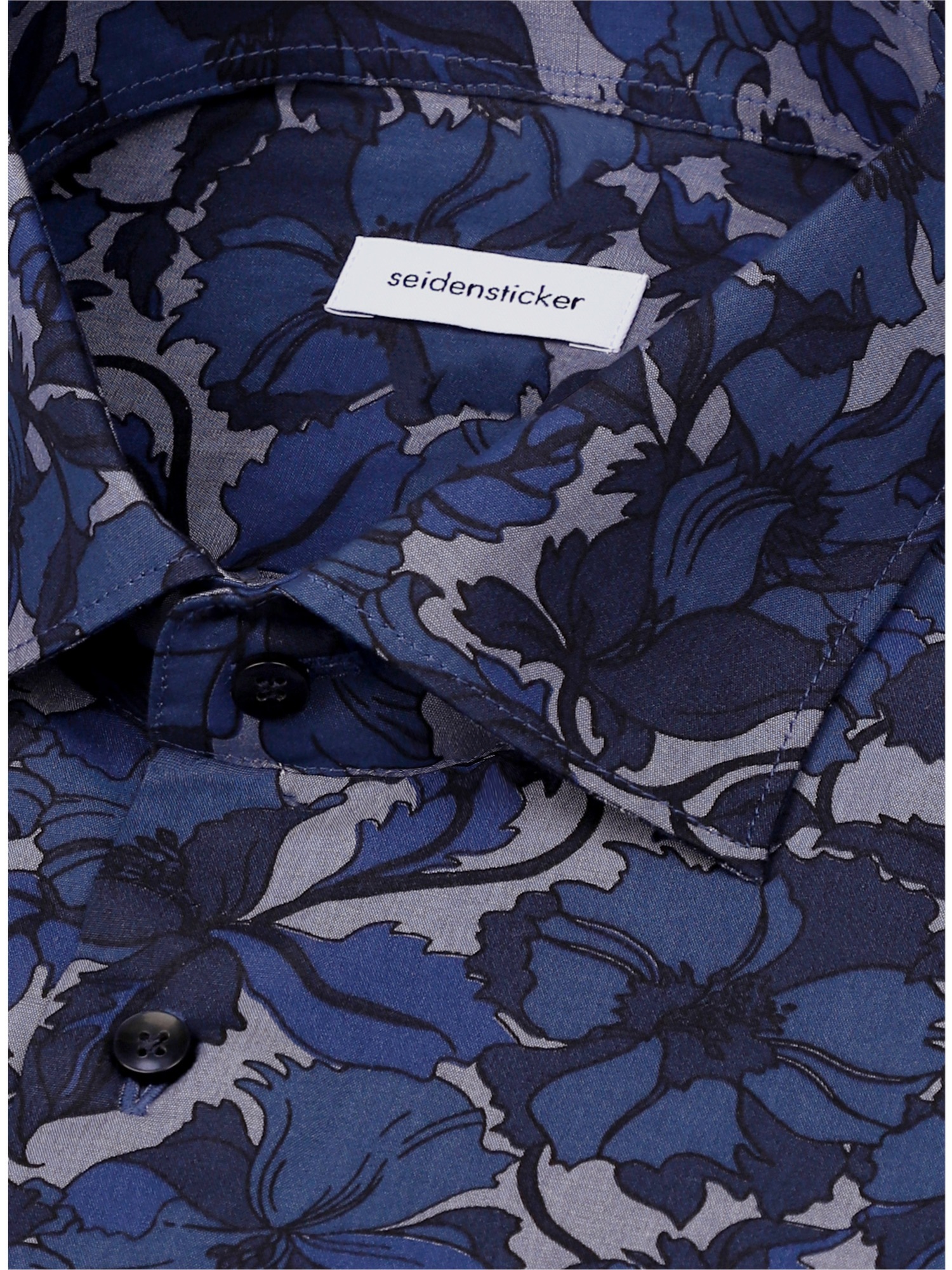 seidensticker Businesshemd »Schwarze Rose« Regular 1/1 Kentkragen Druck