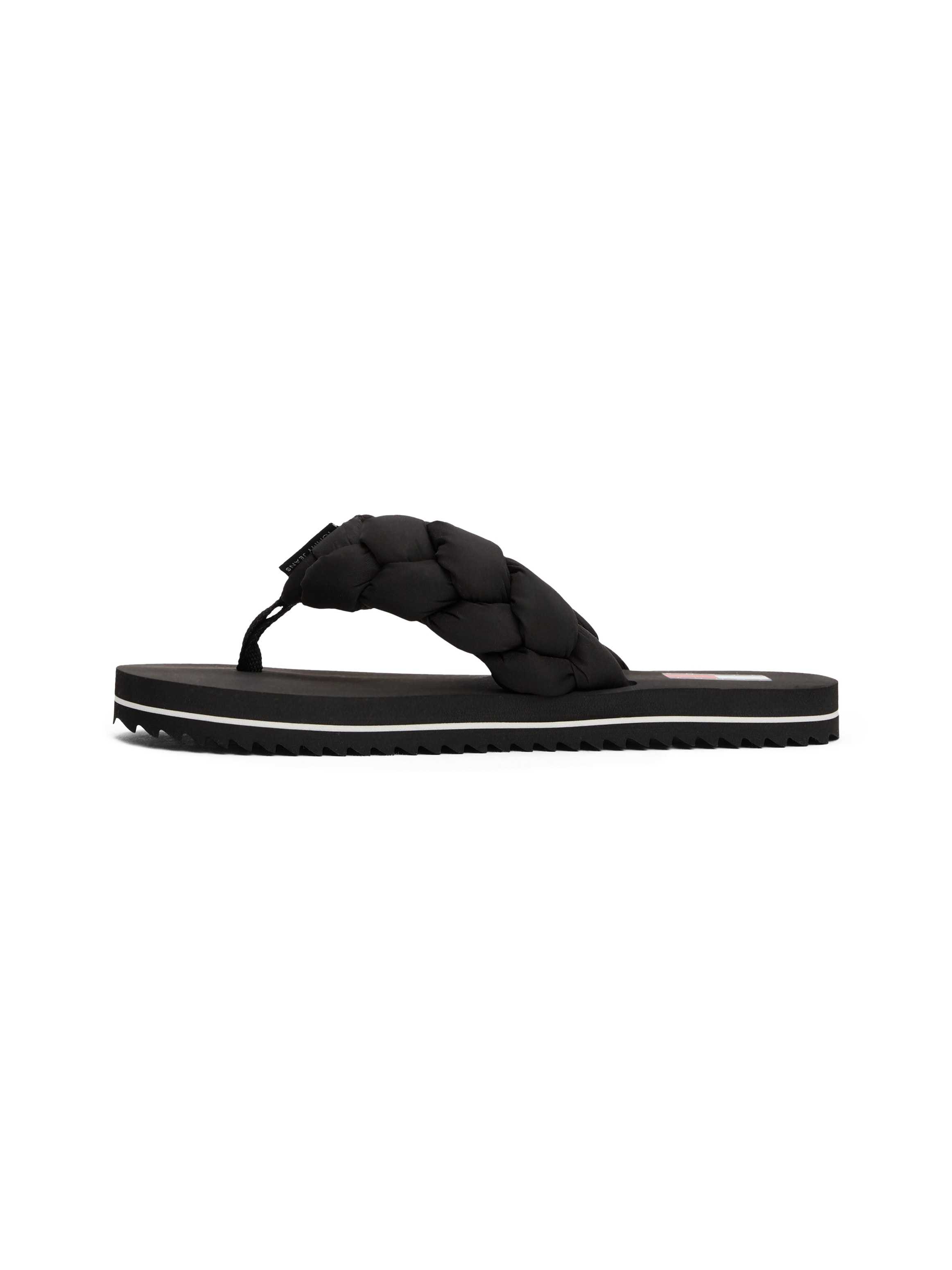 Tommy Jeans Séparateur d'orteils »BRAIDED THONG BEACH SANDAL«  , Dianette, Sommerschuh mit geflochtener, wattierter Bandage