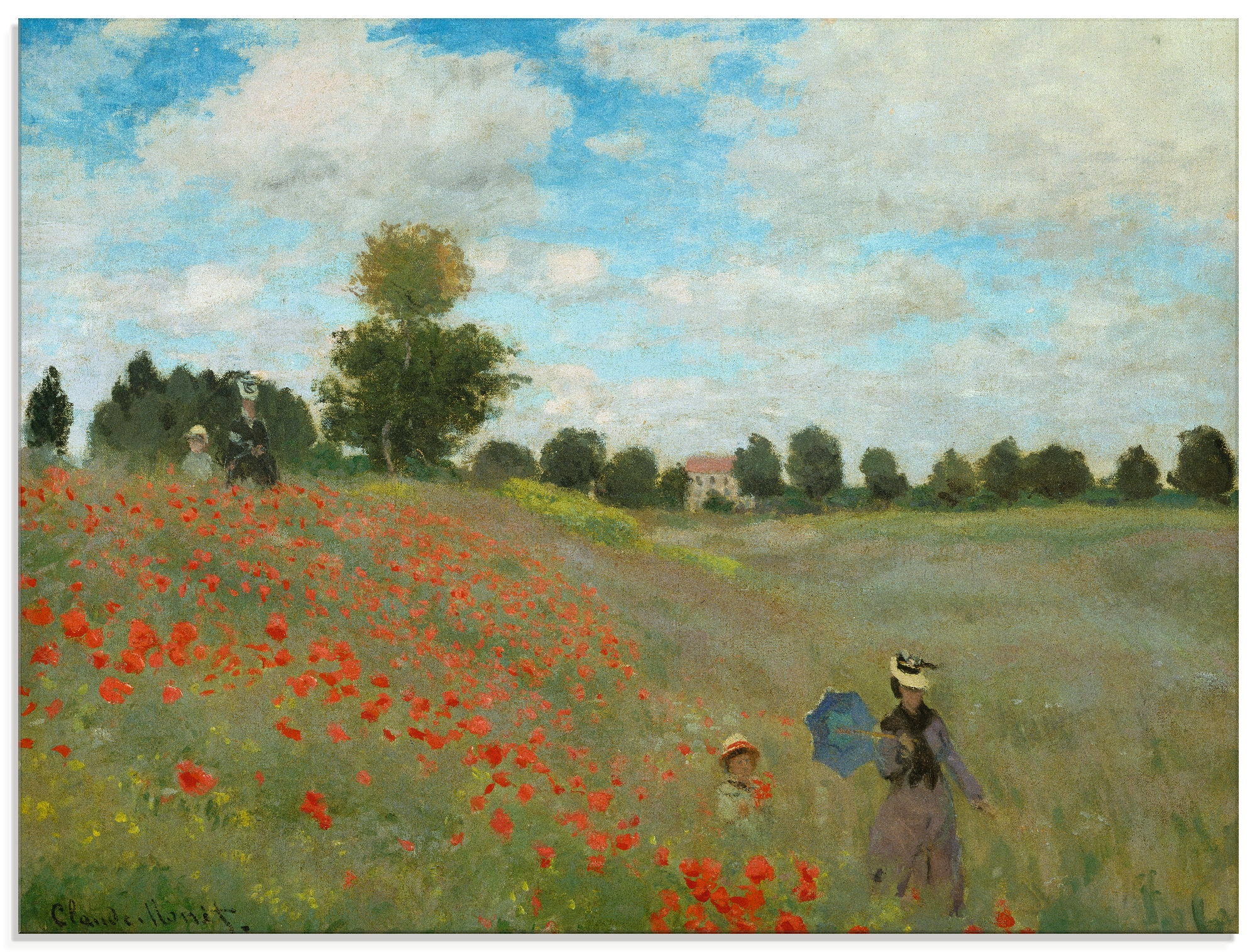 Artland Glasbild »Mohnfeld bei Argenteuil. 1873« Blumen 1 Stk. tlg. in verschiedenen Grössen