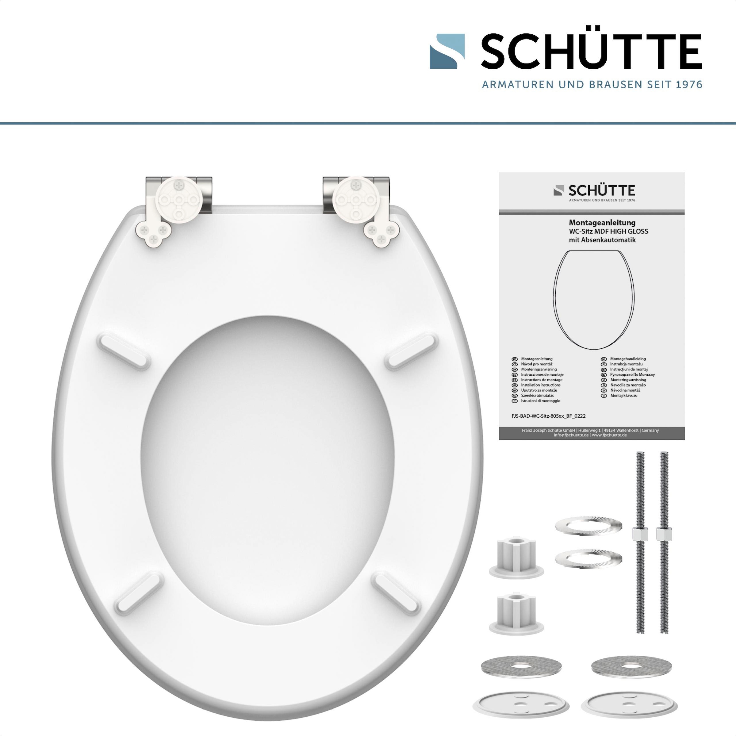 Schütte WC-Sitz »Flowers&Wood« High Gloss mit MDF Holzkern, mit Absenkautomatik