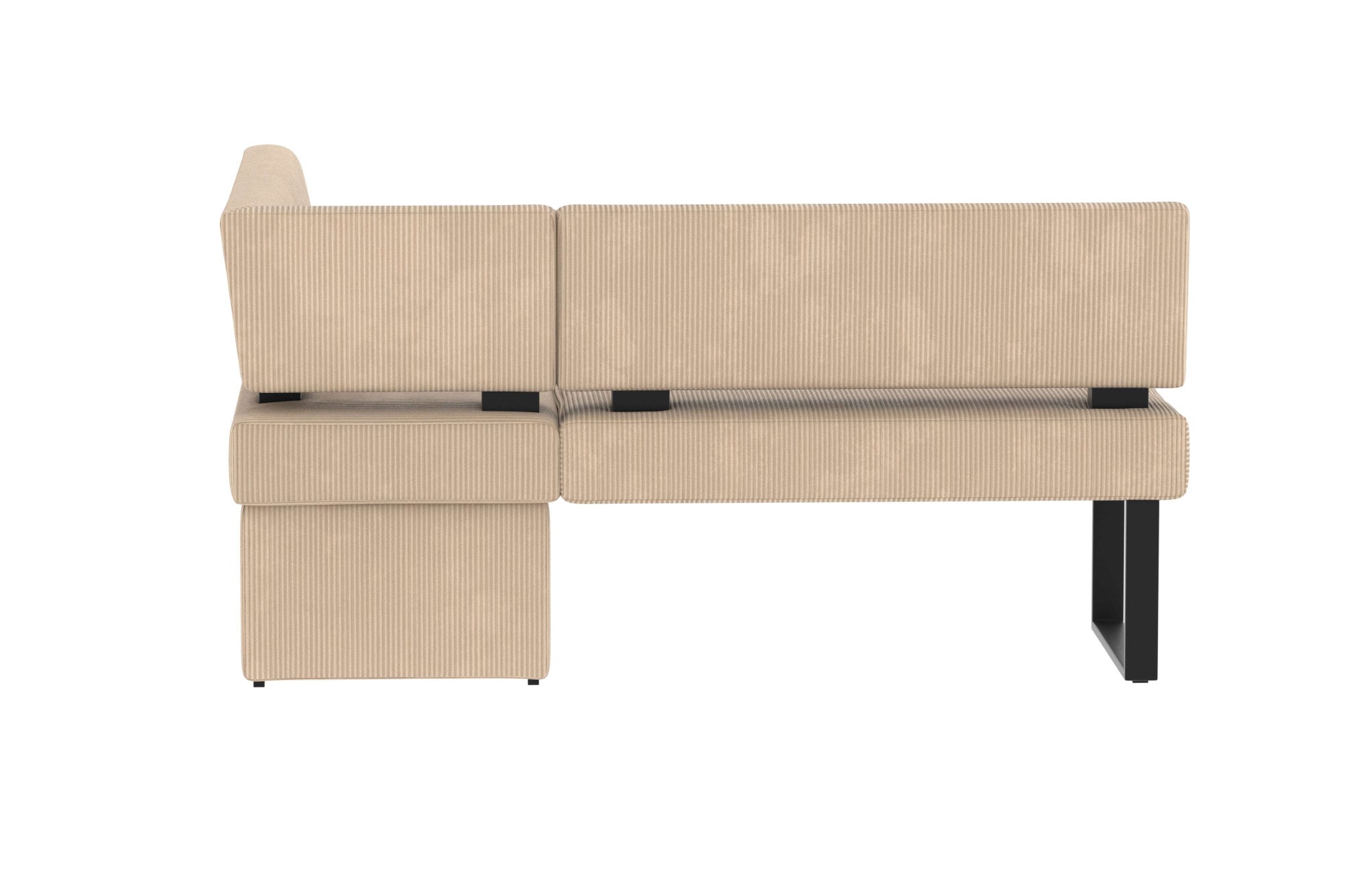 GOODproduct Ensemble de bancs d'angle »Oliver« Set, 4-tlg, 4 cuis tlg. Eckbank mit Wellenunterfederung im Sitz, Tisch Massiv Eiche