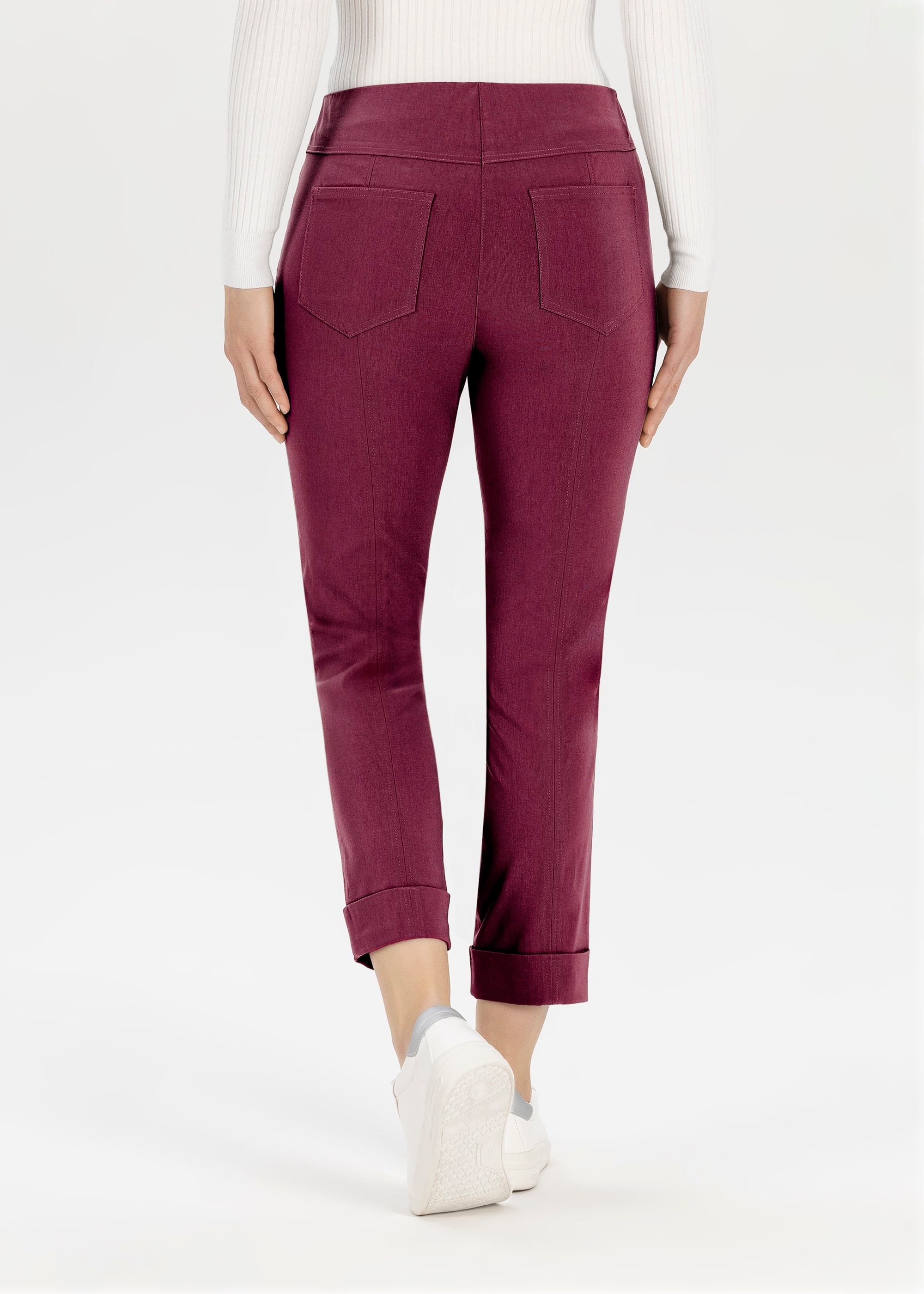 Stehmann Stretch-Hose  mit aufschlag am Saum