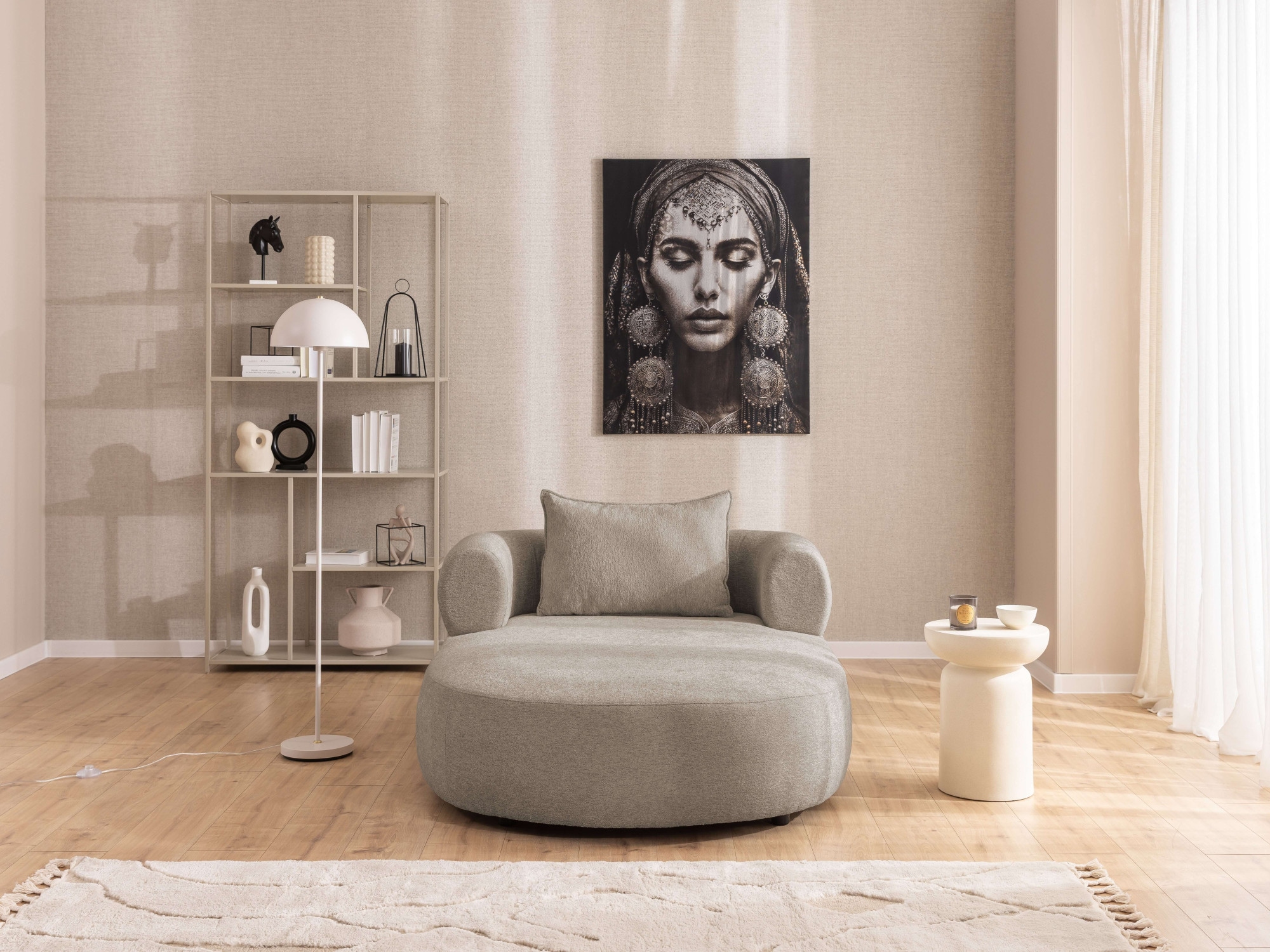 Home affaire XXL-Sessel »LUSSAC Loveseat extra tief, grosse Sitzfläche, Masse B/T/H: 123/158/78cm« hoher Sitzkomfort und modernes Design, Sofa ohne Bettfunktion