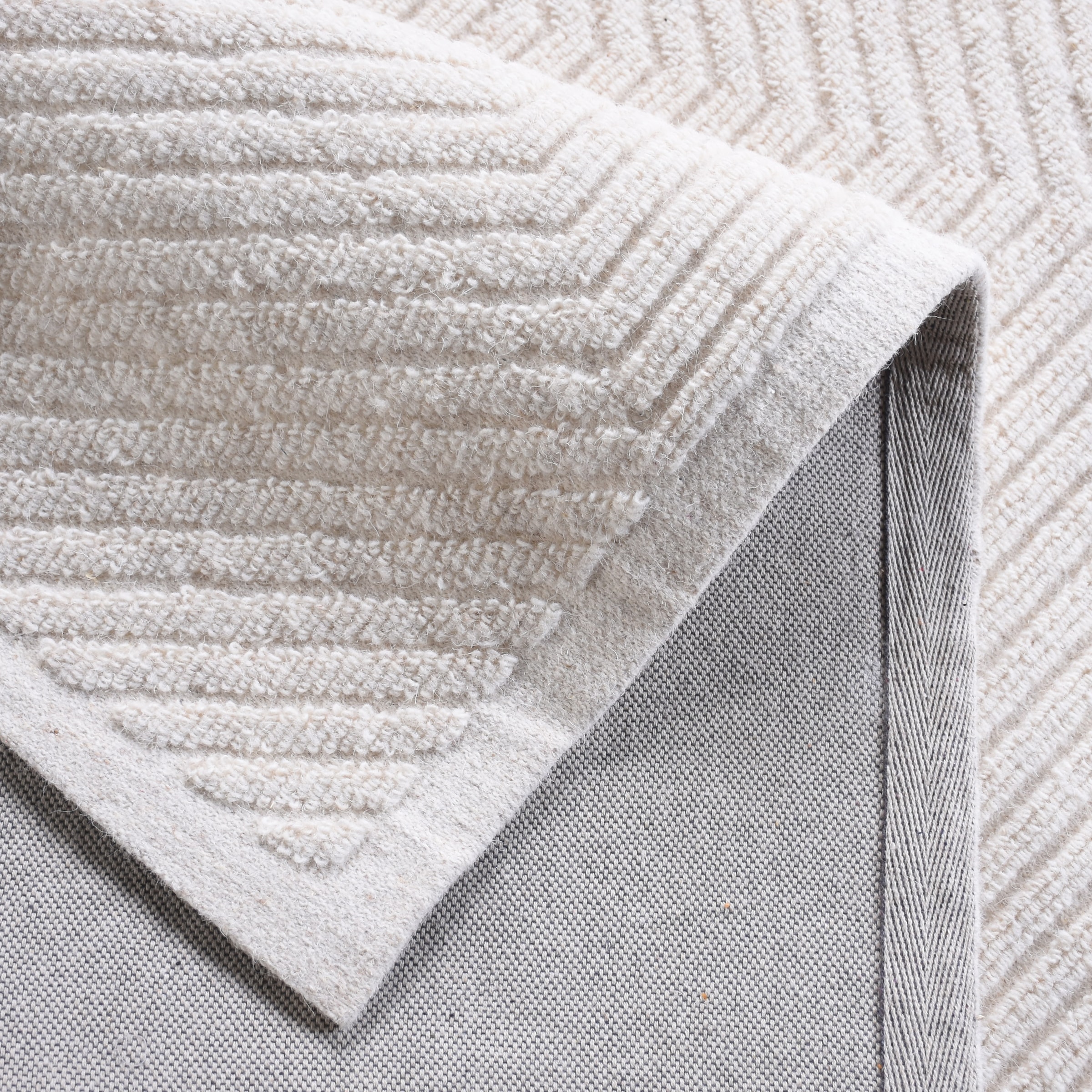 my home Wollteppich »Sola,  Wolle, Hoch-Tief-Struktur, maschinell gewebt« rechteckig 12 mm Höhe einfarbig, Wolle, Teppich, Wohnzimmer, Schlafzimmer, Esszimmer