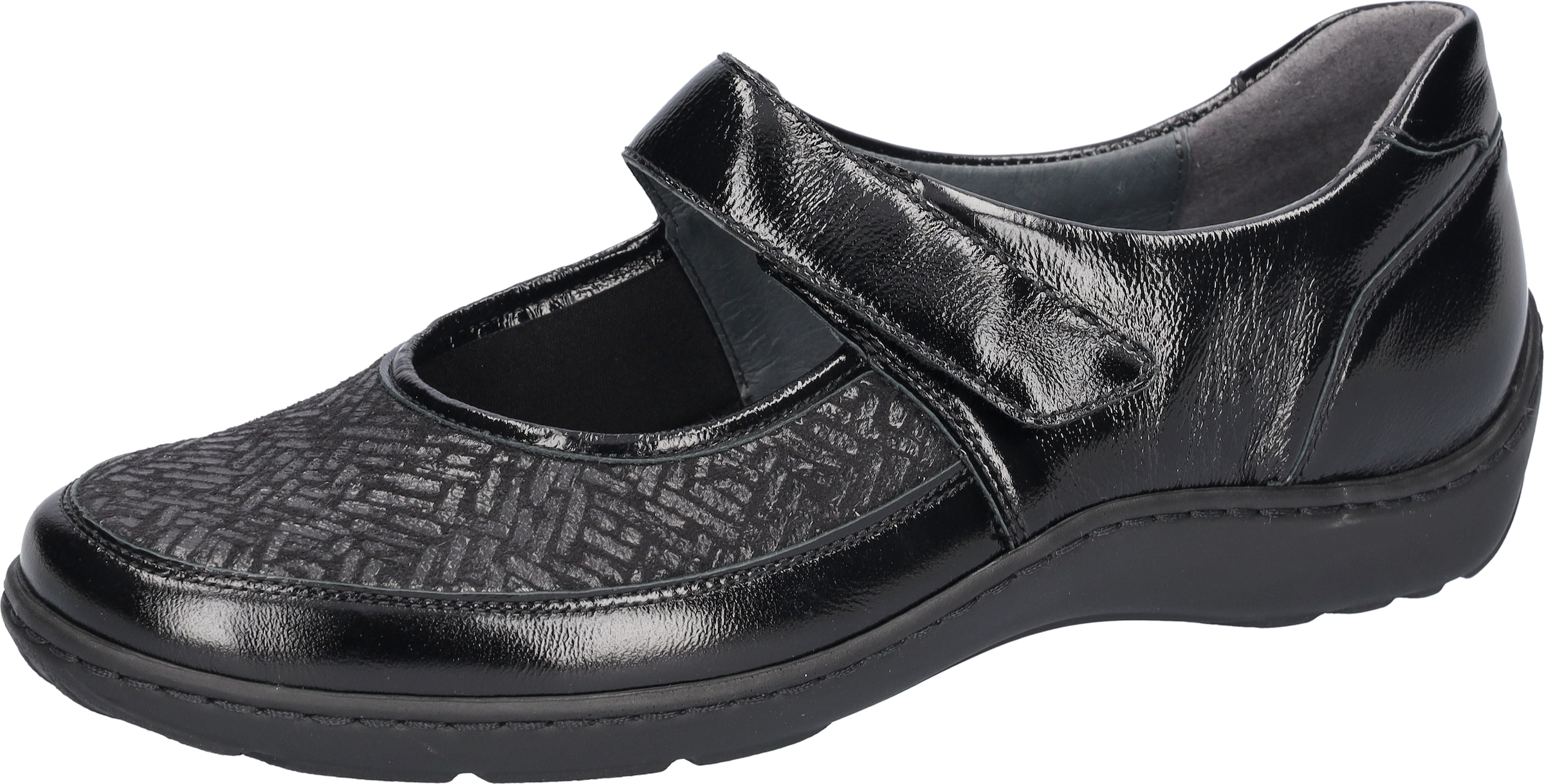 Waldläufer Ballerines à lanières »HENNI-Soft«  Chaussure à scratch, chaussure confort, chaussure confortable, largeur H, avec Orthotritt