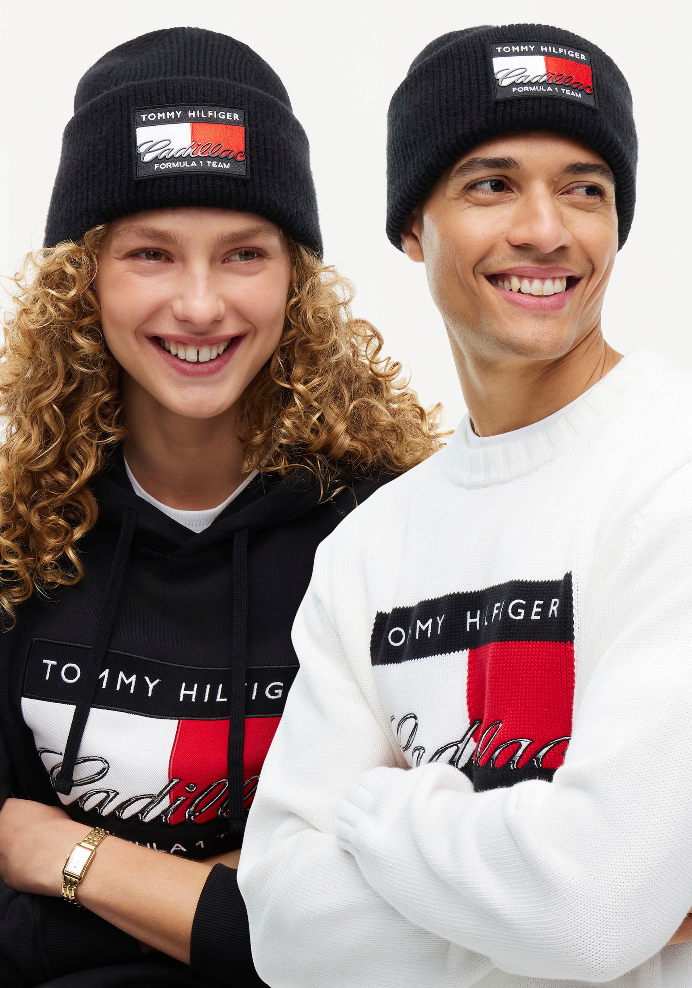 Tommy Hilfiger Bonnet »TH x Cadillac Formula 1® Team-Flag-Logo« mélange de laine, unisexe