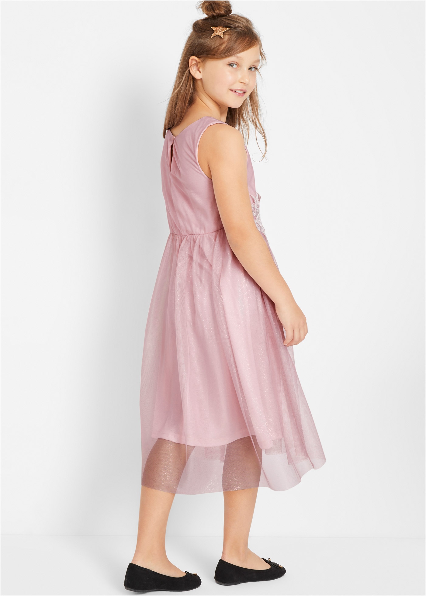 bonprix Robe midi Midikleid mit Spitzenbesatz