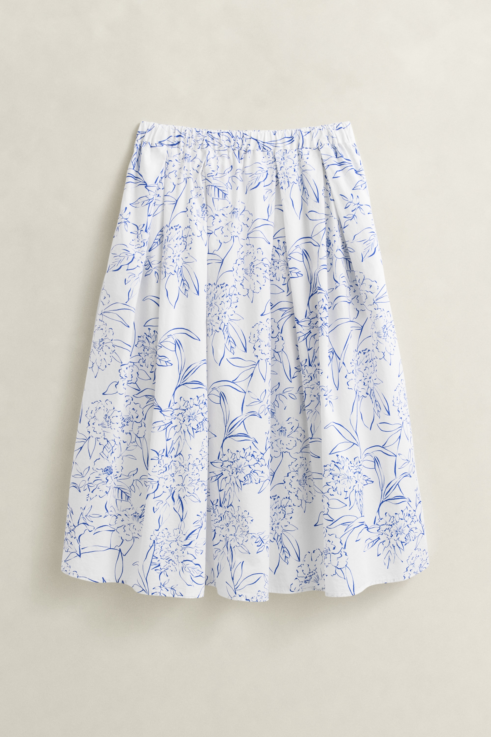 Gant Jupe midi »FLORAL PRINT PULL ON SKIRT« geblümt, mittlere Leibhöhe