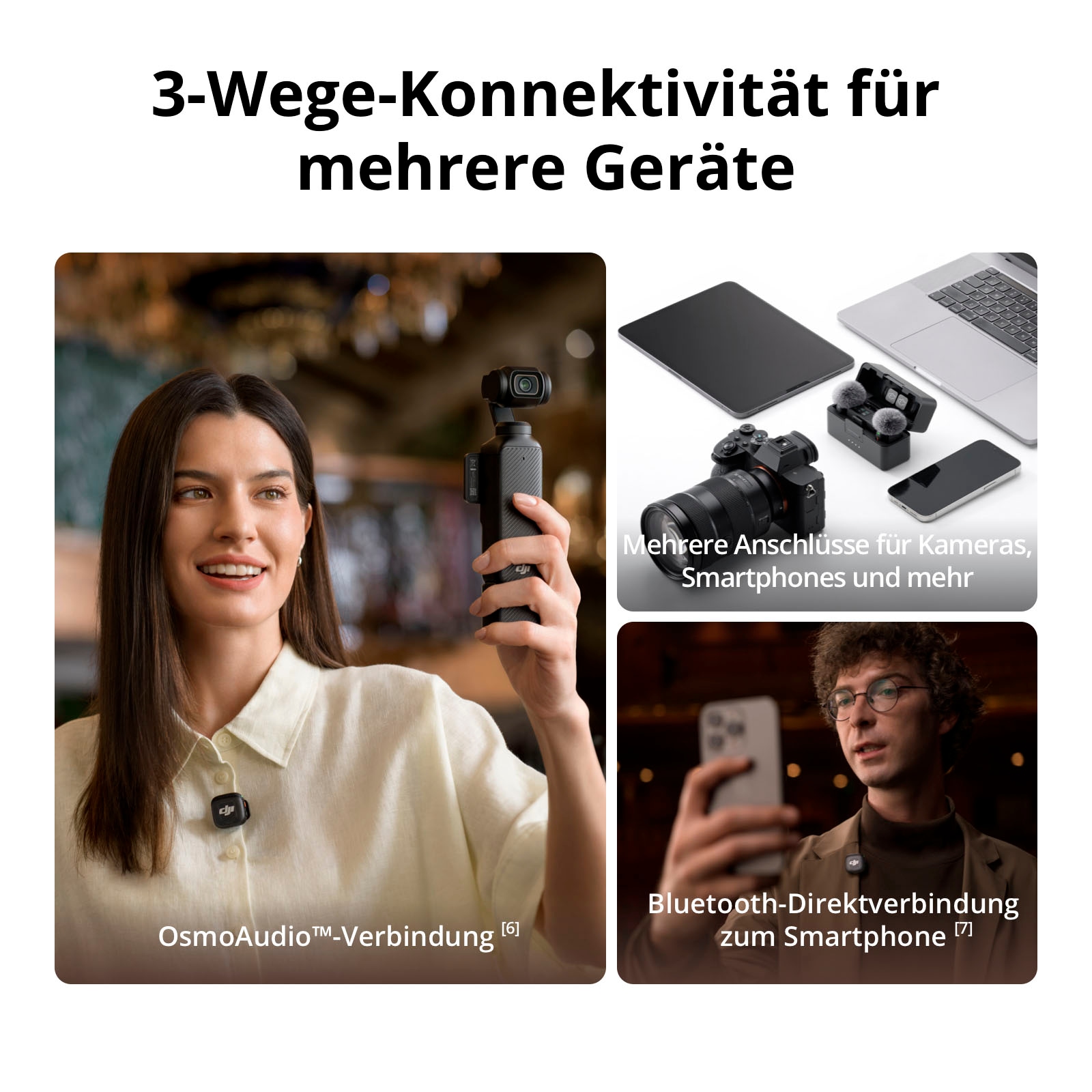 DJI Microphone de streaming »MIC 3  (1 Sender + 1 Empfänger)«