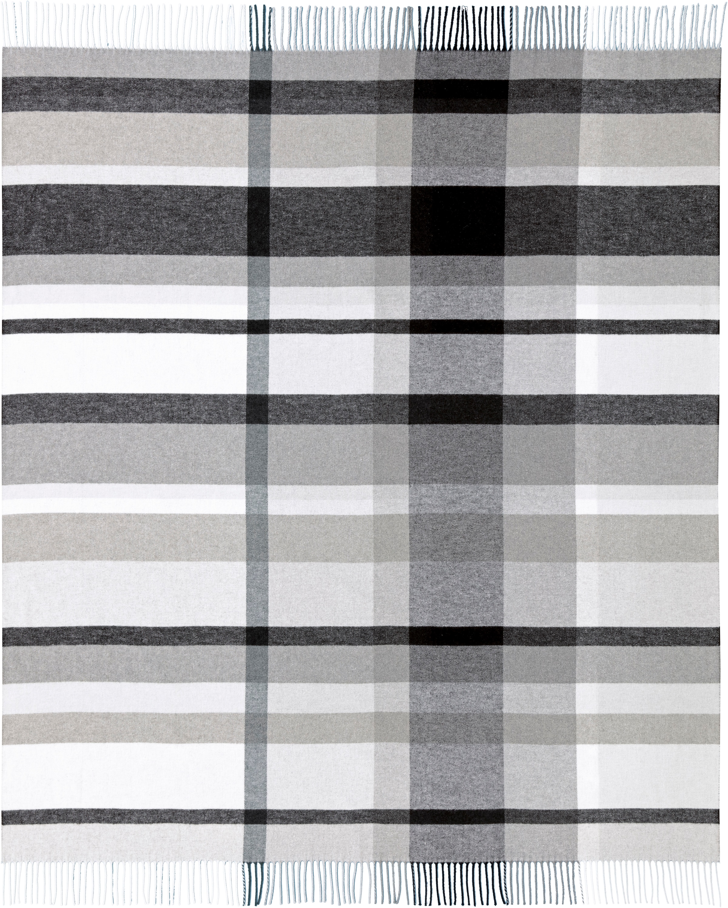 Biederlack Plaid »Harmony« im modernen Karo-Look, mit Fransen