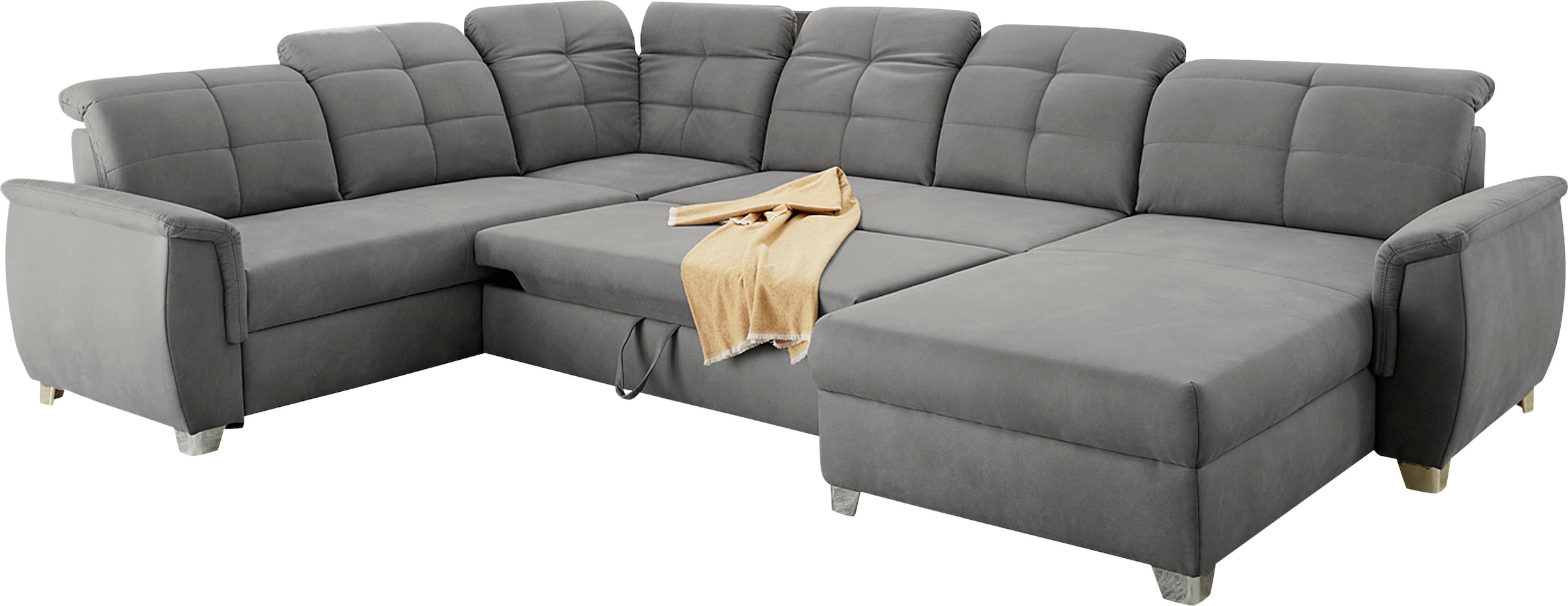 Jockenhöfer Gruppe Wohnlandschaft »Livorno U-Form« mit 7 individuell verstellbaren Kopfteilen, Bett- und Relaxfunktion