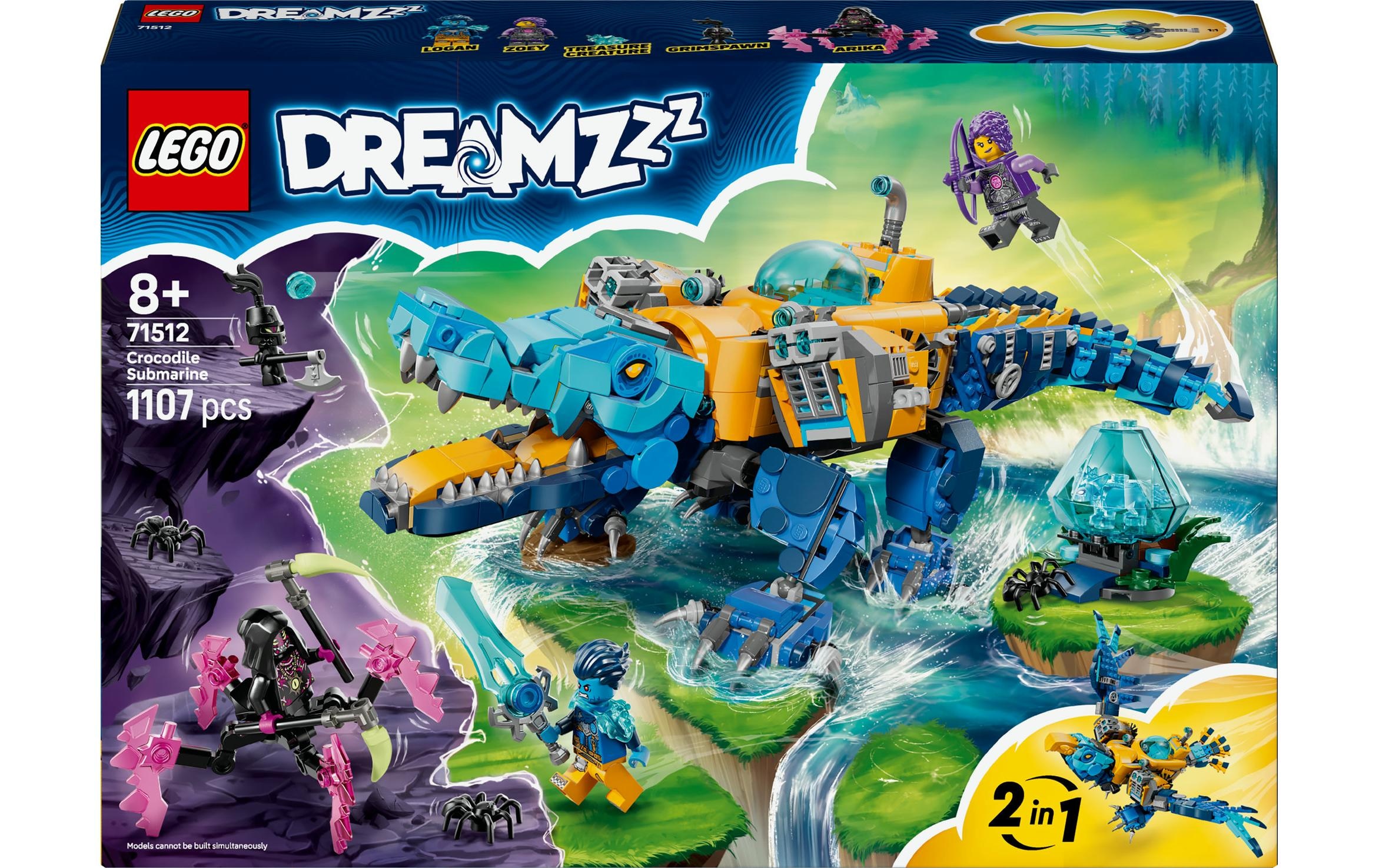 LEGO® Konstruktionsspielsteine »DreamZzz Krokodil-U-Boot 71512«