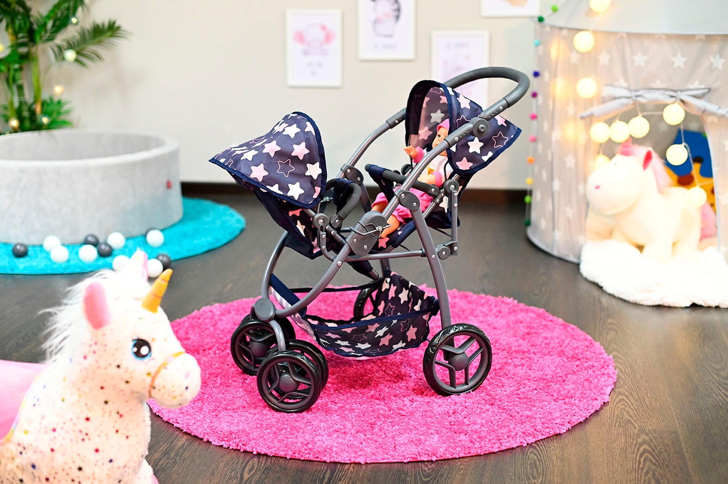 Knorrtoys® Puppen-Zwillingsbuggy »Milo«