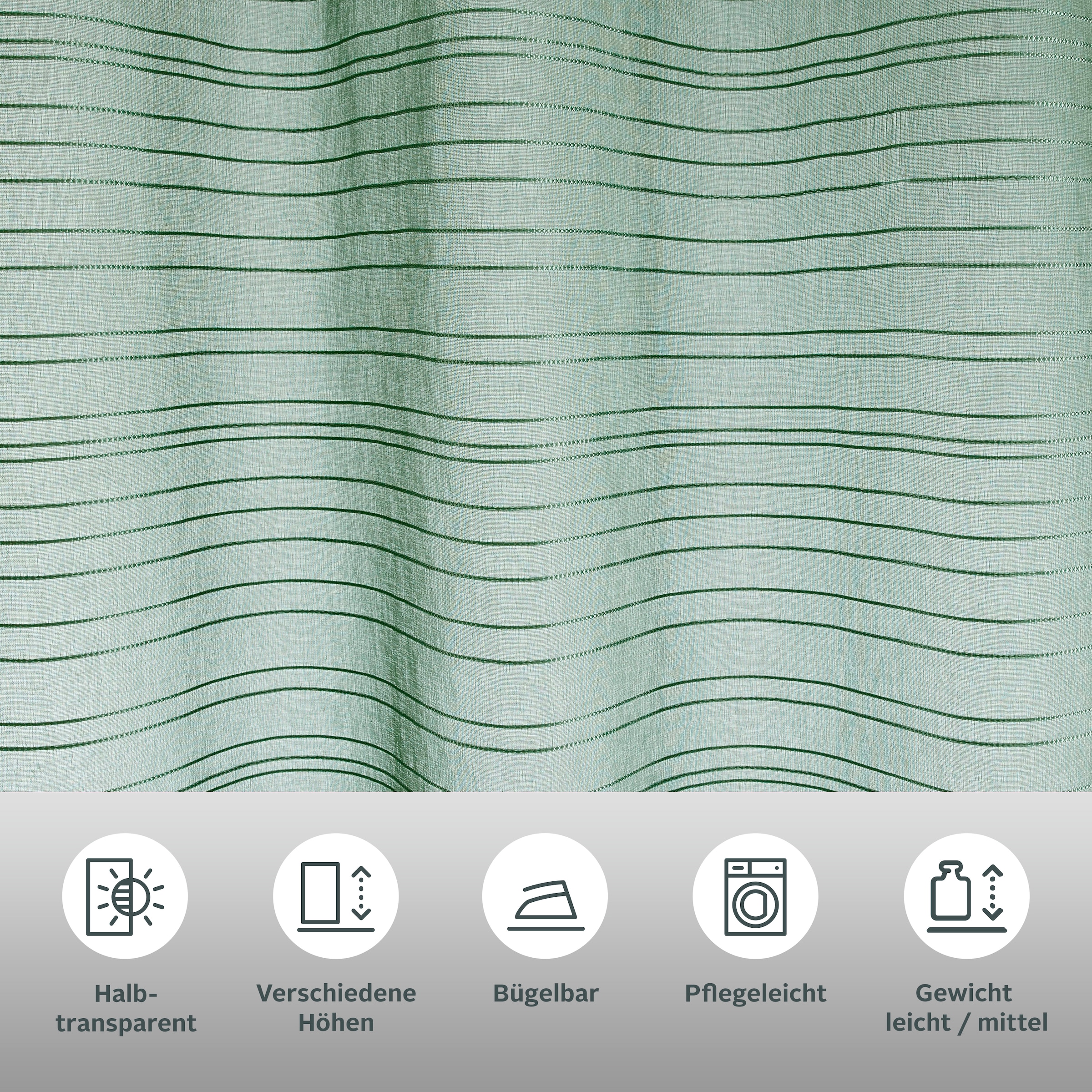 Bruno Banani Rideau »Linus« Œillet 1 cuis tlg. 1 Schal, eingewebte Querstreifen