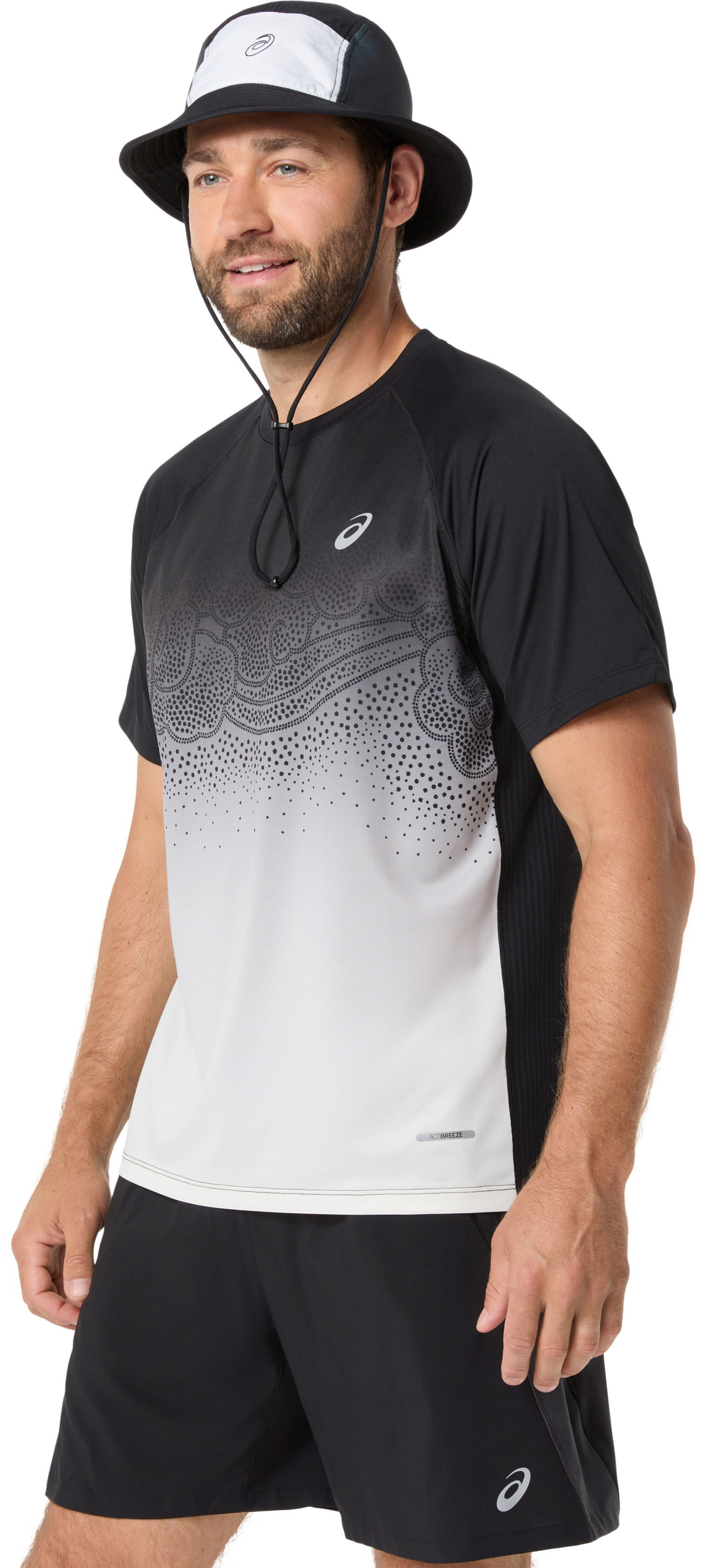 Asics Laufshirt »ROAD FADE SS TOP« Kurzarm, für Erwachsene, mit Grafik-Print, mit Mesh-Einsätzen