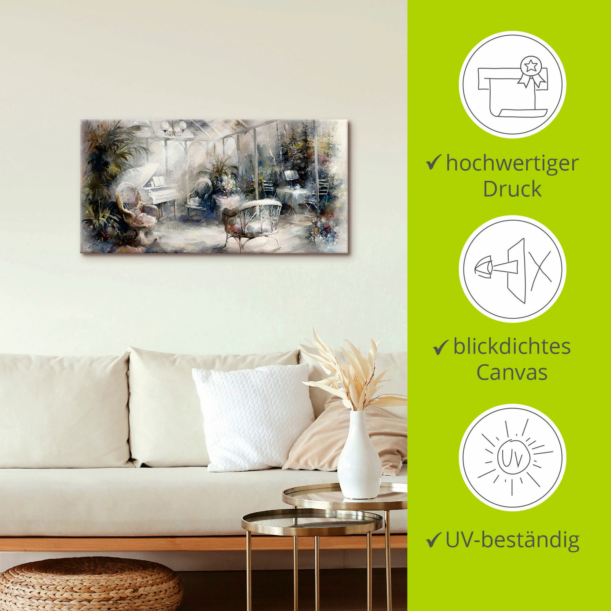 Artland Leinwandbild »Inspiration« Innenarchitektur 1 Stk. tlg. auf Holzrahmen gespannt