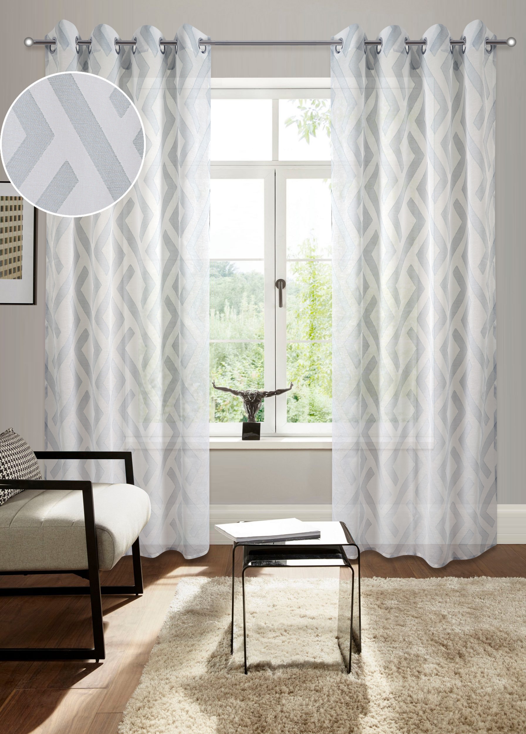 Bruno Banani Rideau »Lynn« Oeillets 1 cuis tlg. schöner Schal, Scherli, zeitlos und modern,