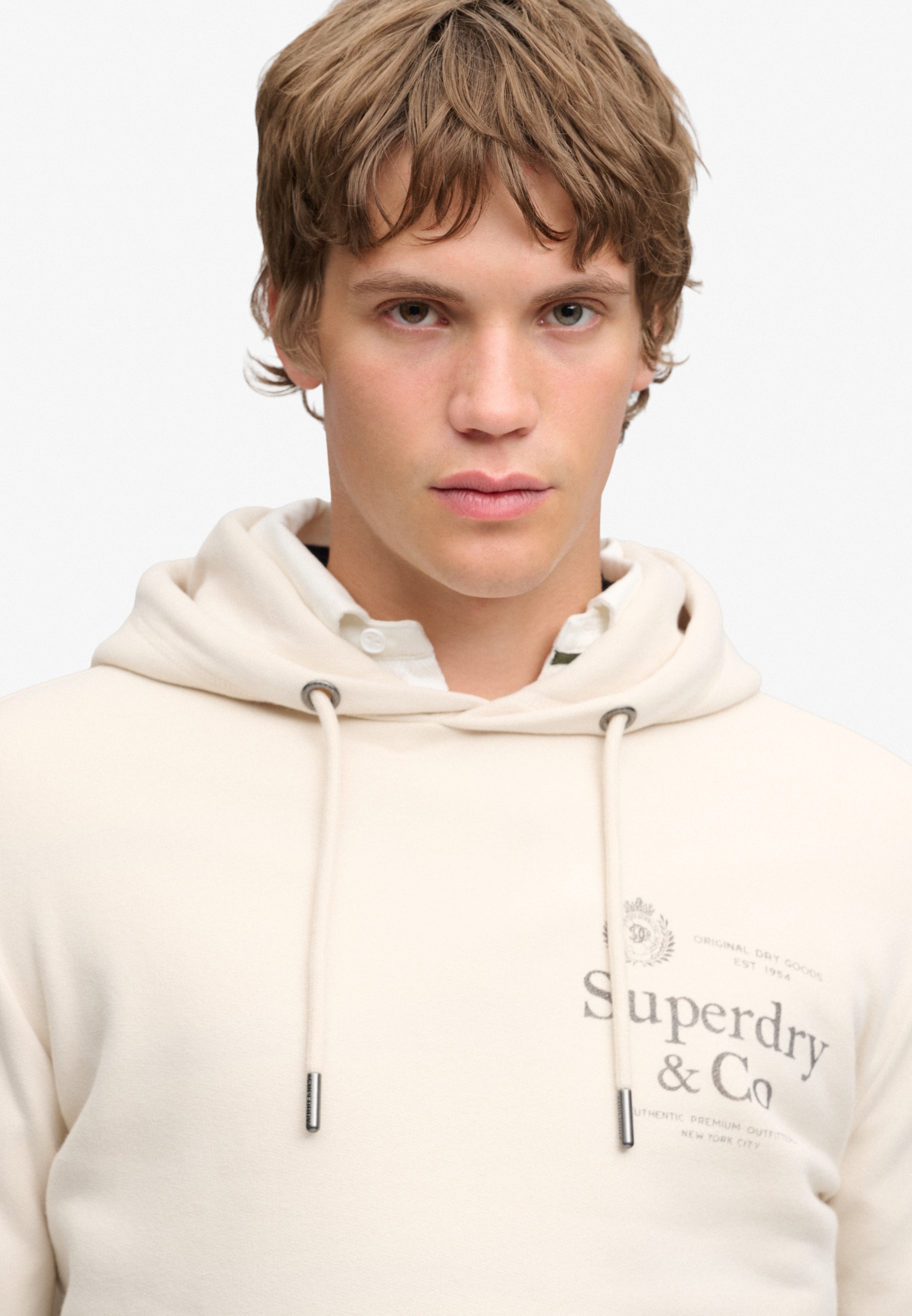 Superdry Sweat à capuche »1954 COMPANY RELAXED HOOD«, mélange coton, coupe décontractée
