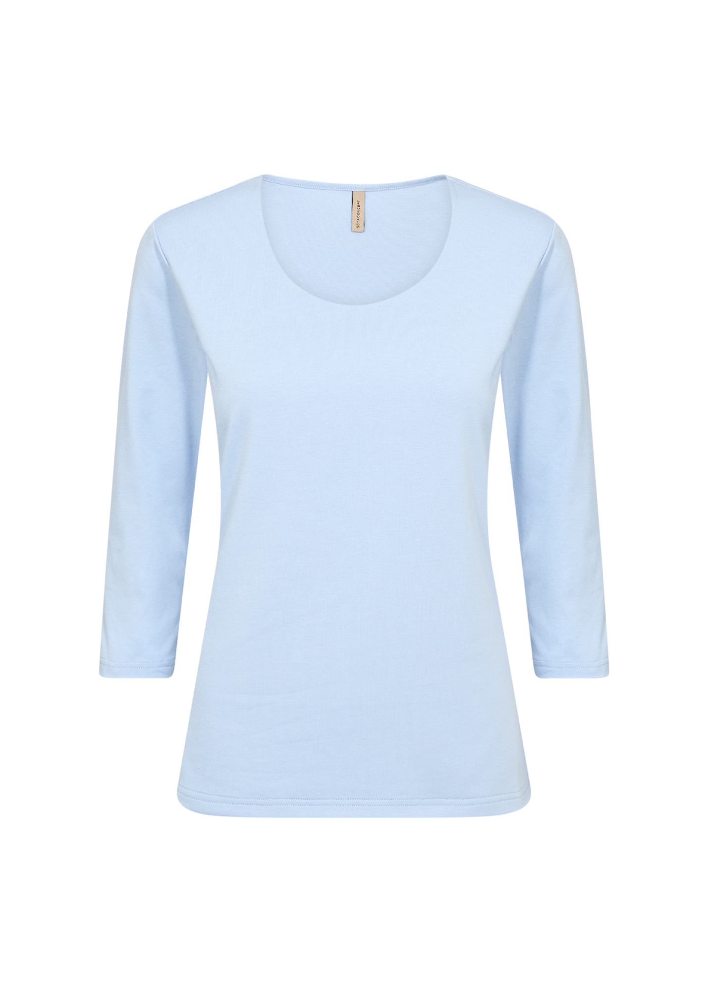 soyaconcept Shirt à col rond »SC-PYLLE 175« aus Baumwollmischung, figurumspielende Passform, 3/4-Ärmel, unifarben