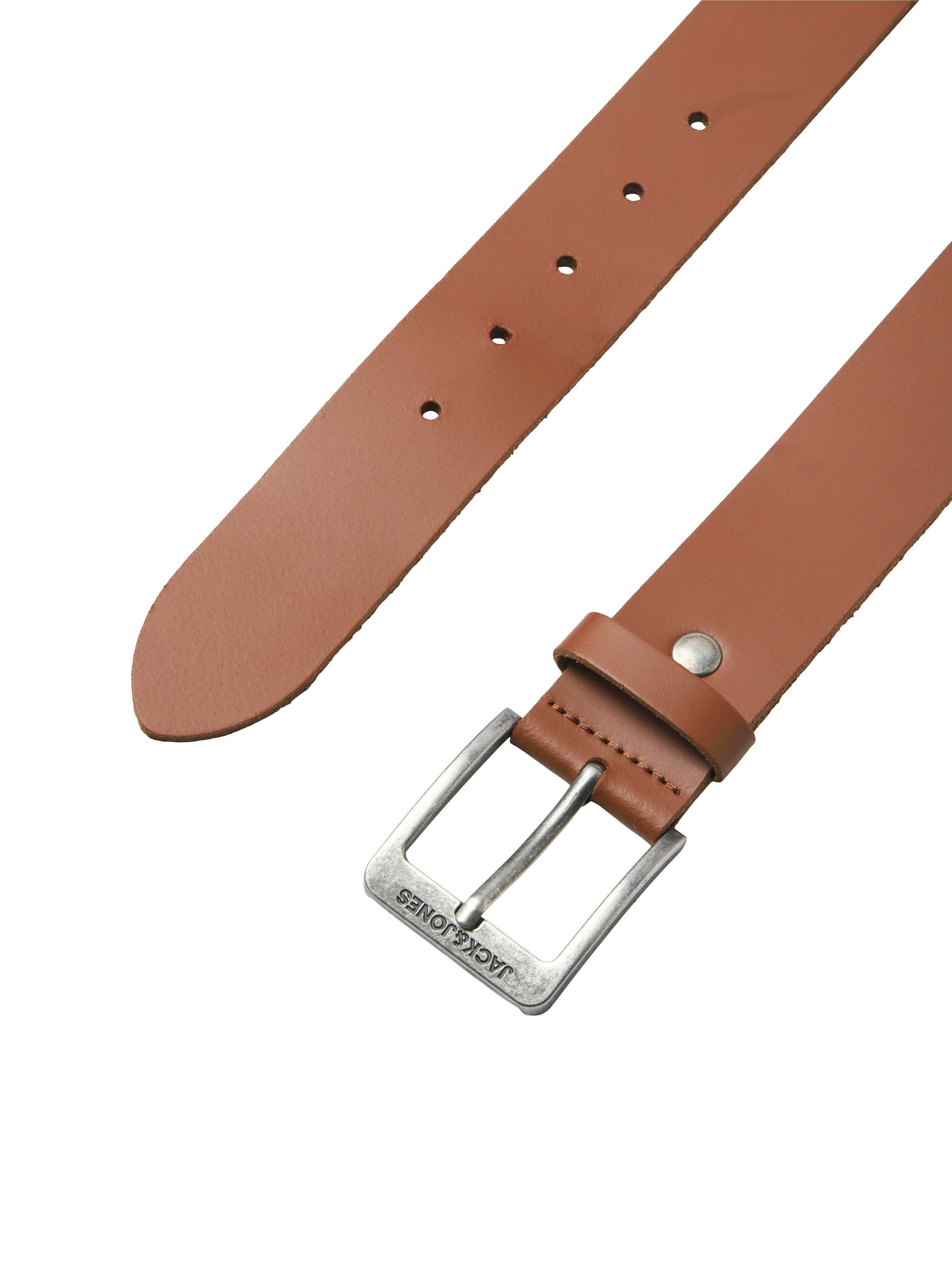 Jack & Jones Ledergürtel »JACBRAGA LEATHER BELT SN« mit silberner Schliesse