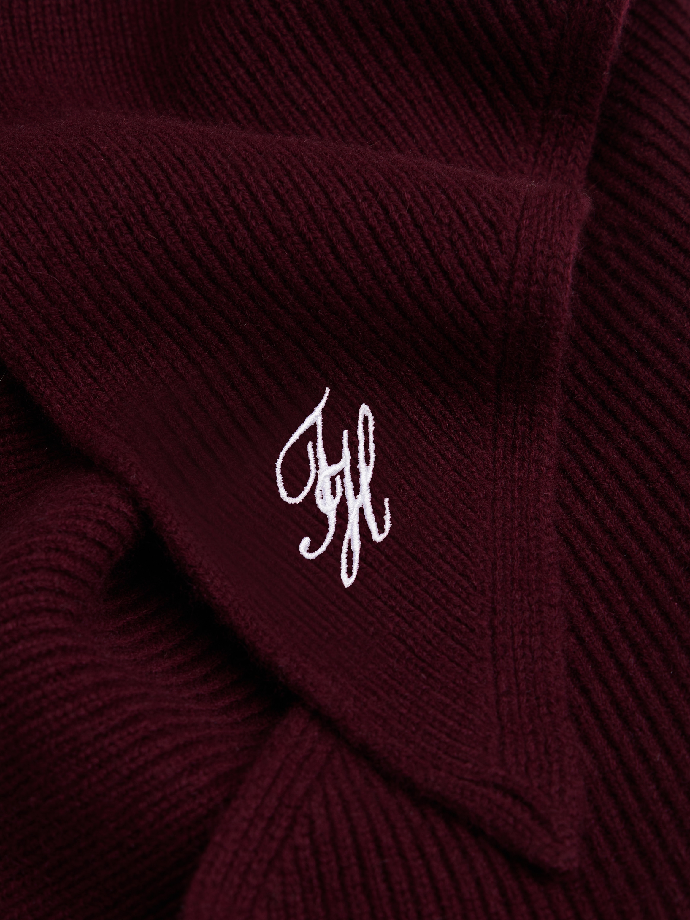 Tommy Hilfiger Dreieckstuch »TOMMY SCRIPT CASH« aus Kaschmirmix mit Logo-Stickerei, Masse 150 x 110 cm