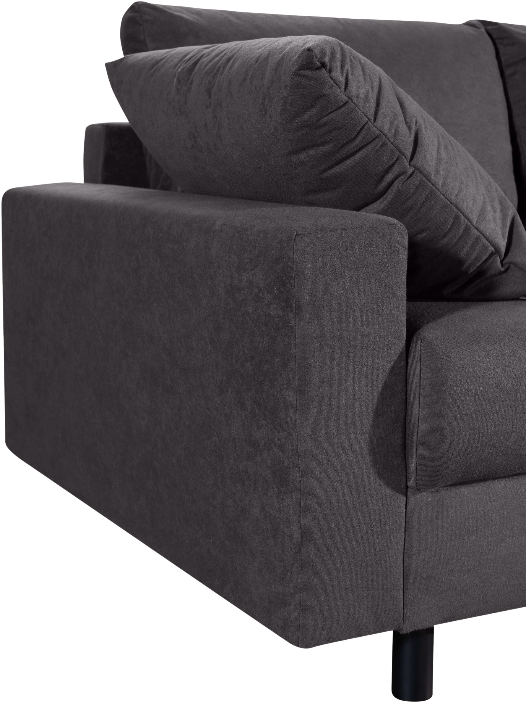 COLLECTION AB Canapé d'angle »Toni L-Form 274 cm« Set : canapé & pouf, 2 coussins décoratifs, ressorts Bonell