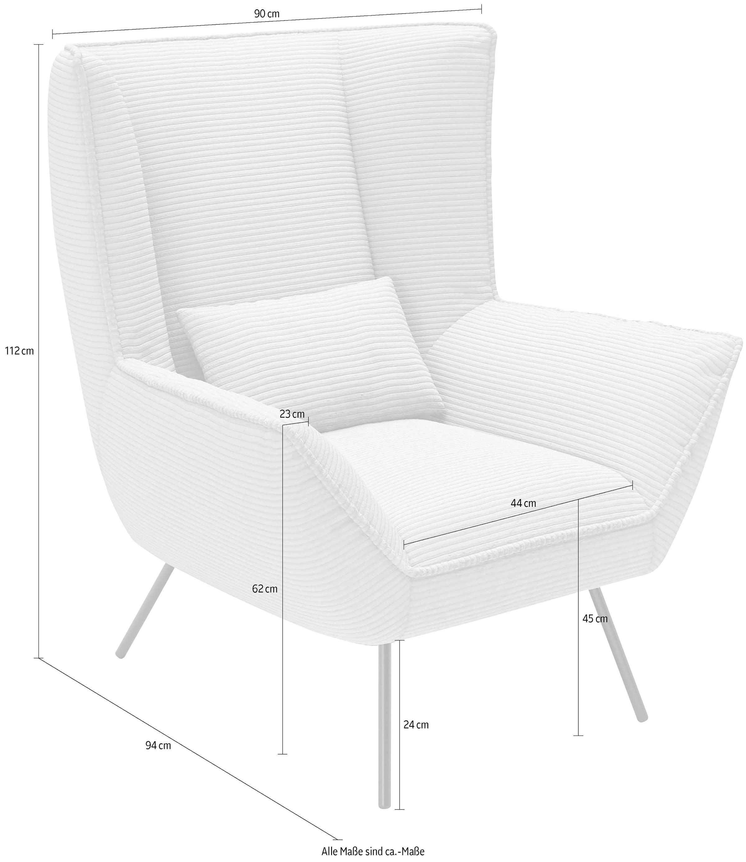 Home affaire Fauteuil »Kilrea Relaxsessel, Ohrensessel« Dossier extra haut