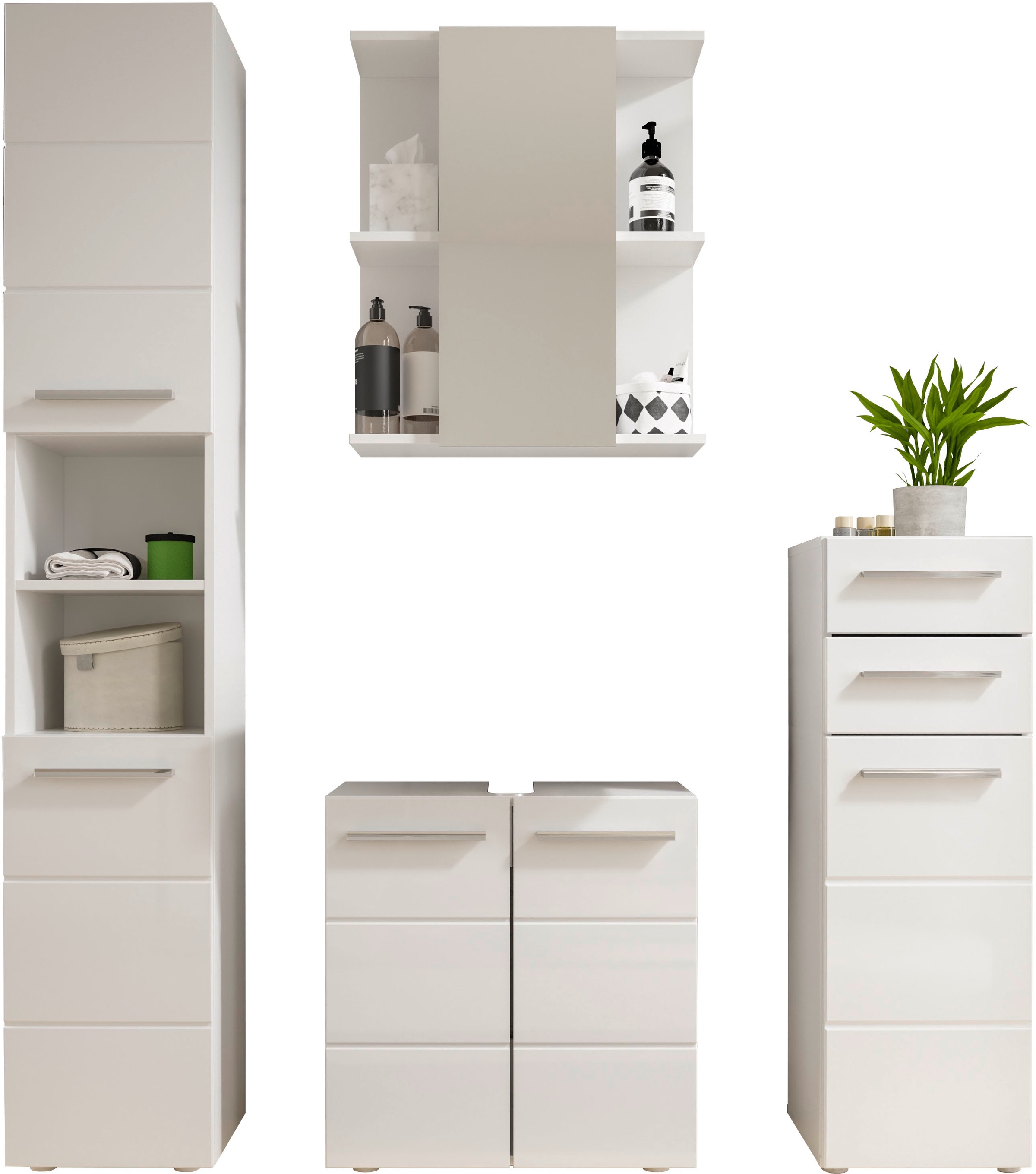 BASIC by Balculina Hochschrank »Mandi« 1 Stk. tlg. Breite 34cm, hochglanz Front