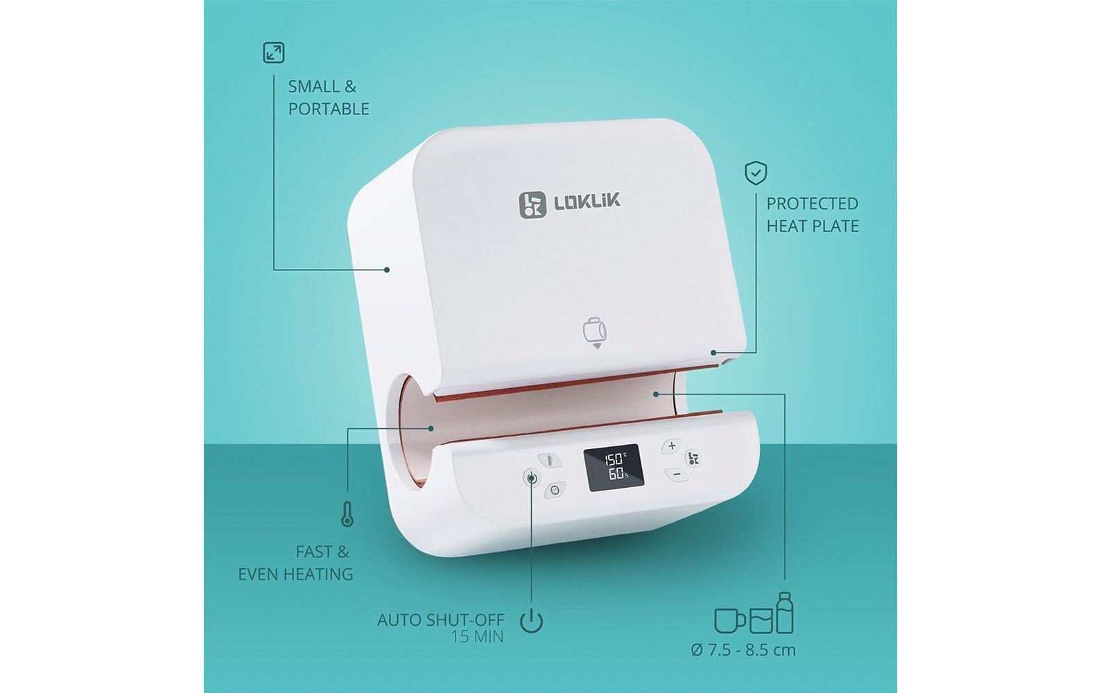 LOKLIK Handpresse »Auto Tumbler« Heizplattengrösse: 32,5 x 27,8 cm