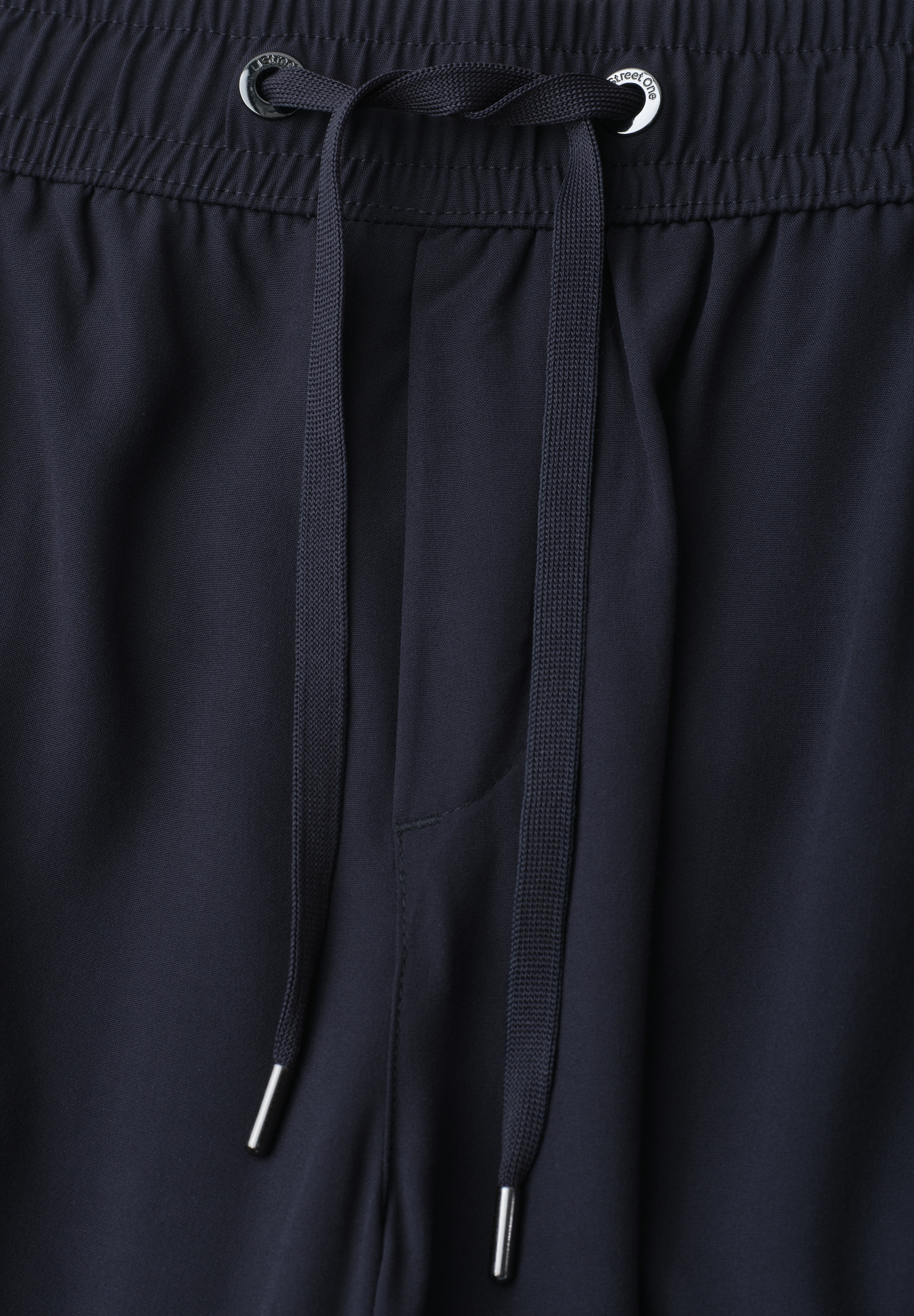 STREET ONE Pantalon en tissu »Style Emee«  Pantalon d'été 3/4 avec taille élastique et cordon de serrage