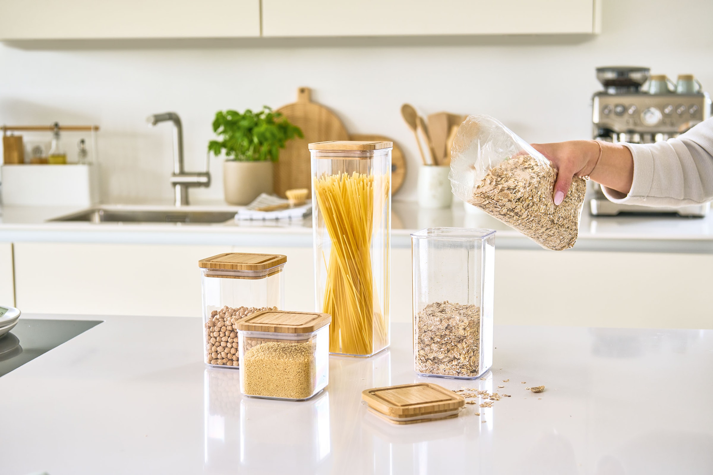 Zeller Present Boîte à provisions Set, 4 cuis tlg. 4-teilig: 1900 ml, 1200 ml, 800 ml und 500 ml