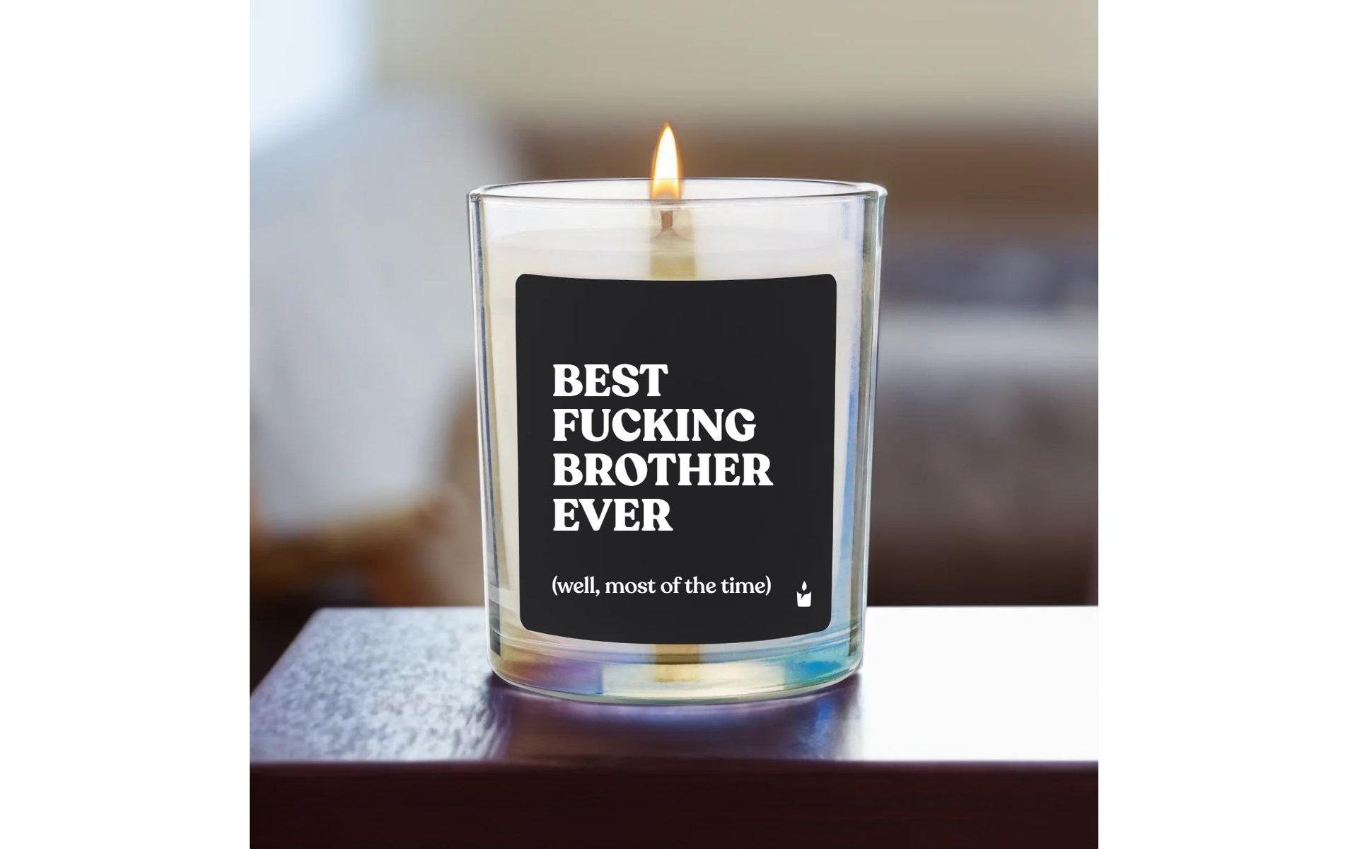   Bougie parfumée »ChattyCandles Best fucking brother ever 6,7 x 8 cm«