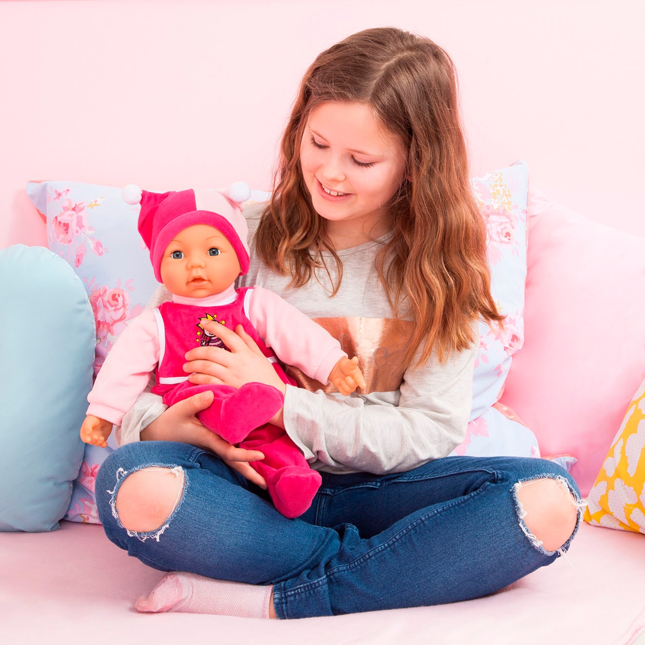 Bayer Poupée bébé »Hello Baby, 46 cm pink/rosa«