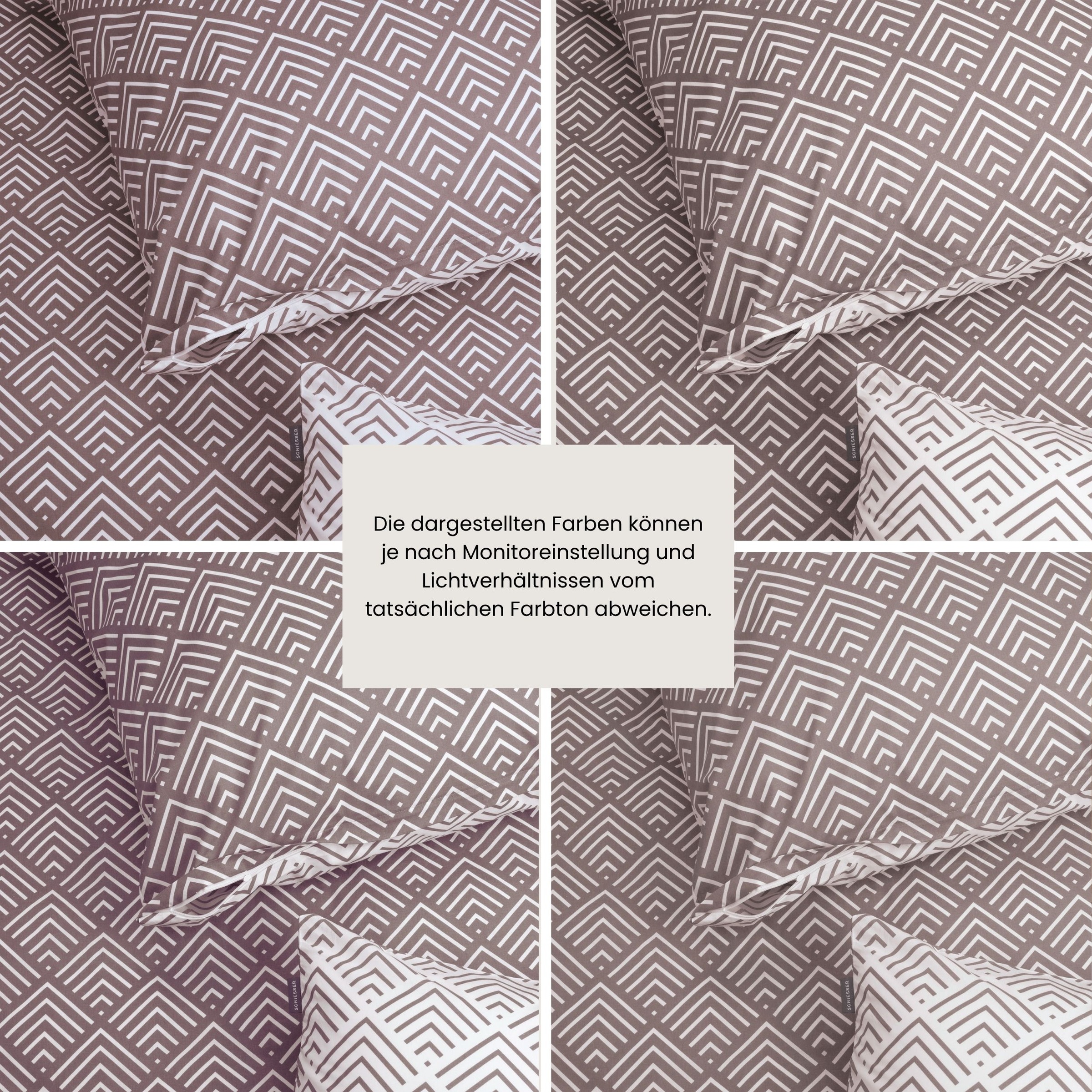 Schiesser Linge de lit »Mabel aus weicher Baumwolle mit abstraktem Muster« 2 cuis MADE IN GREEN by OEKO-TEX®