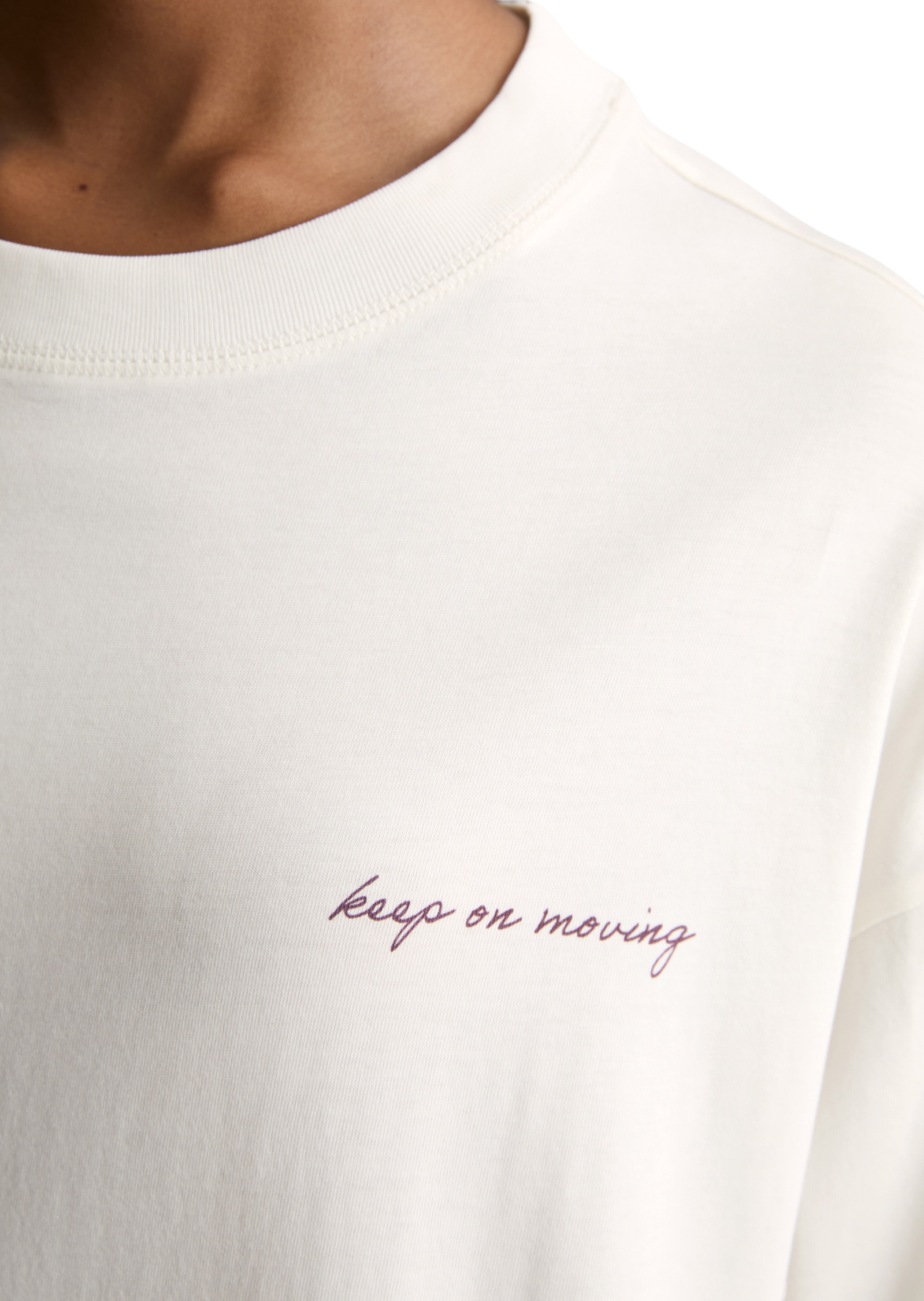 Marc O'Polo DENIM T-shirt à manches longues relaxed aus Heavy Jersey, grosser Rückenprint