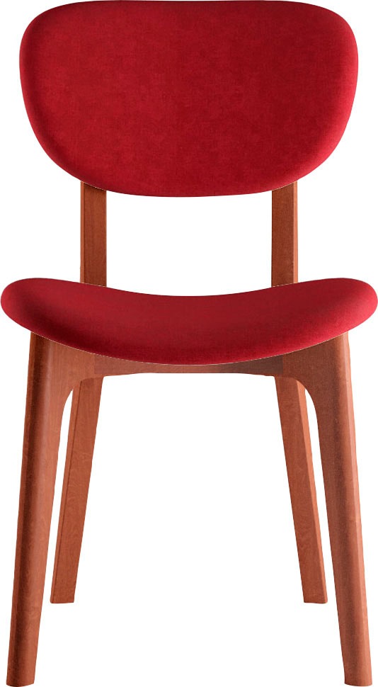 Home affaire Chaise »COZY Made in Italy« (Ensemble) 2 cuisGestell in Buche, Kirsch- oder Nussbaum, Massivholz, Design Stuhl