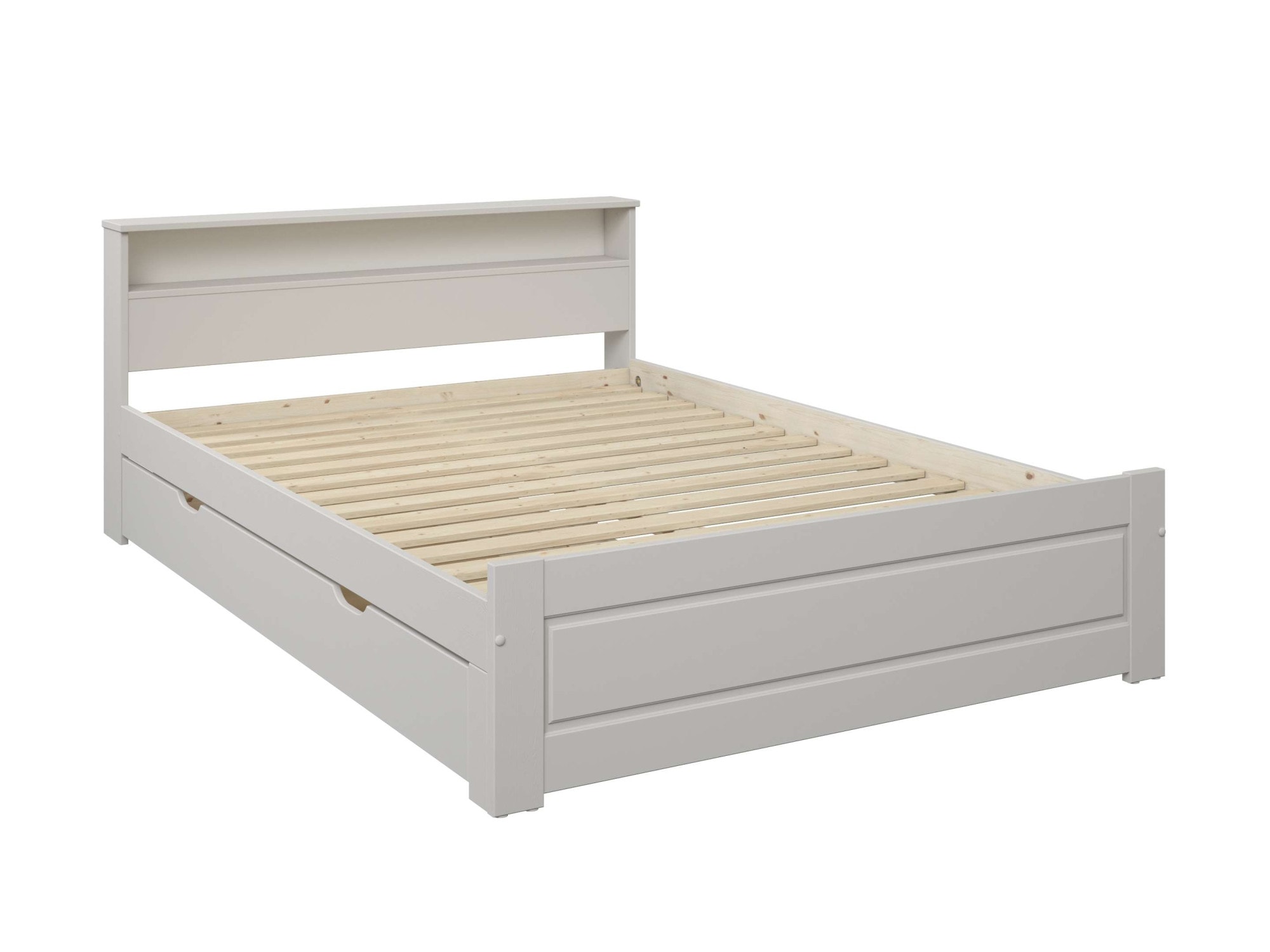 GOODproduct Massivholzbett »FLAVION,  Jugendbett, Stauraum, FSC® zertifizierte Kiefer« Breite: 90, 140, 180,  Qualitätsprodukt, Regal, Kassettenoptik, Schublade optional