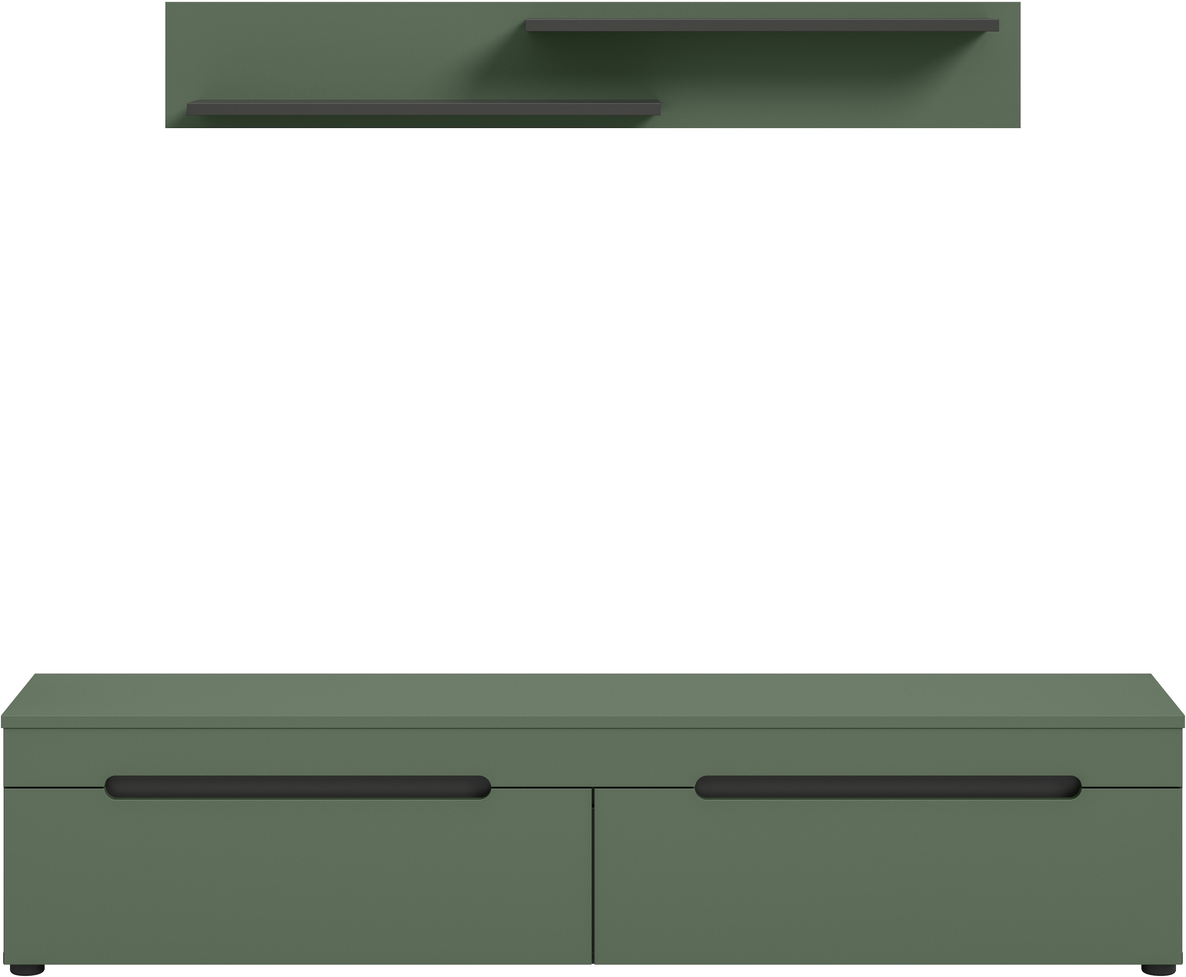 Home affaire Wohnwand »REHAT, TOPSELLER!, 2-teilig, wahlweise stehend und hängend montierbar« Set bestehend aus: Wandboard (13x19x8 cm) und Lowboard (170x38x33 cm), 2 Stk. tlg.