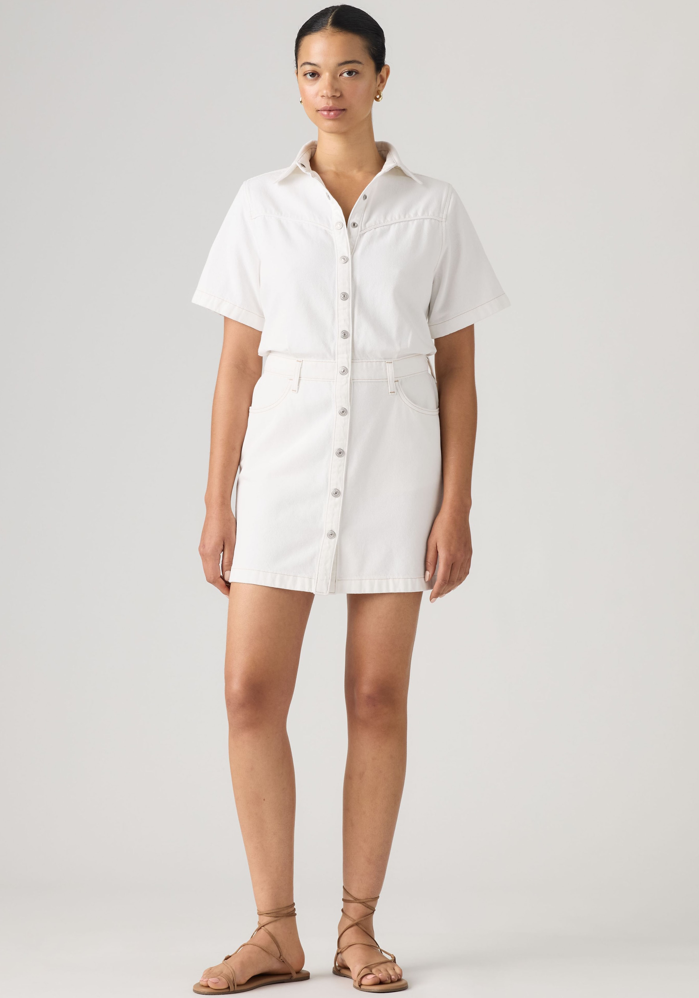 Levi's® Robe en jean »WESTERN DRESS« Poches arrière | Poches pour les mains fermeture à boutons-pression continue