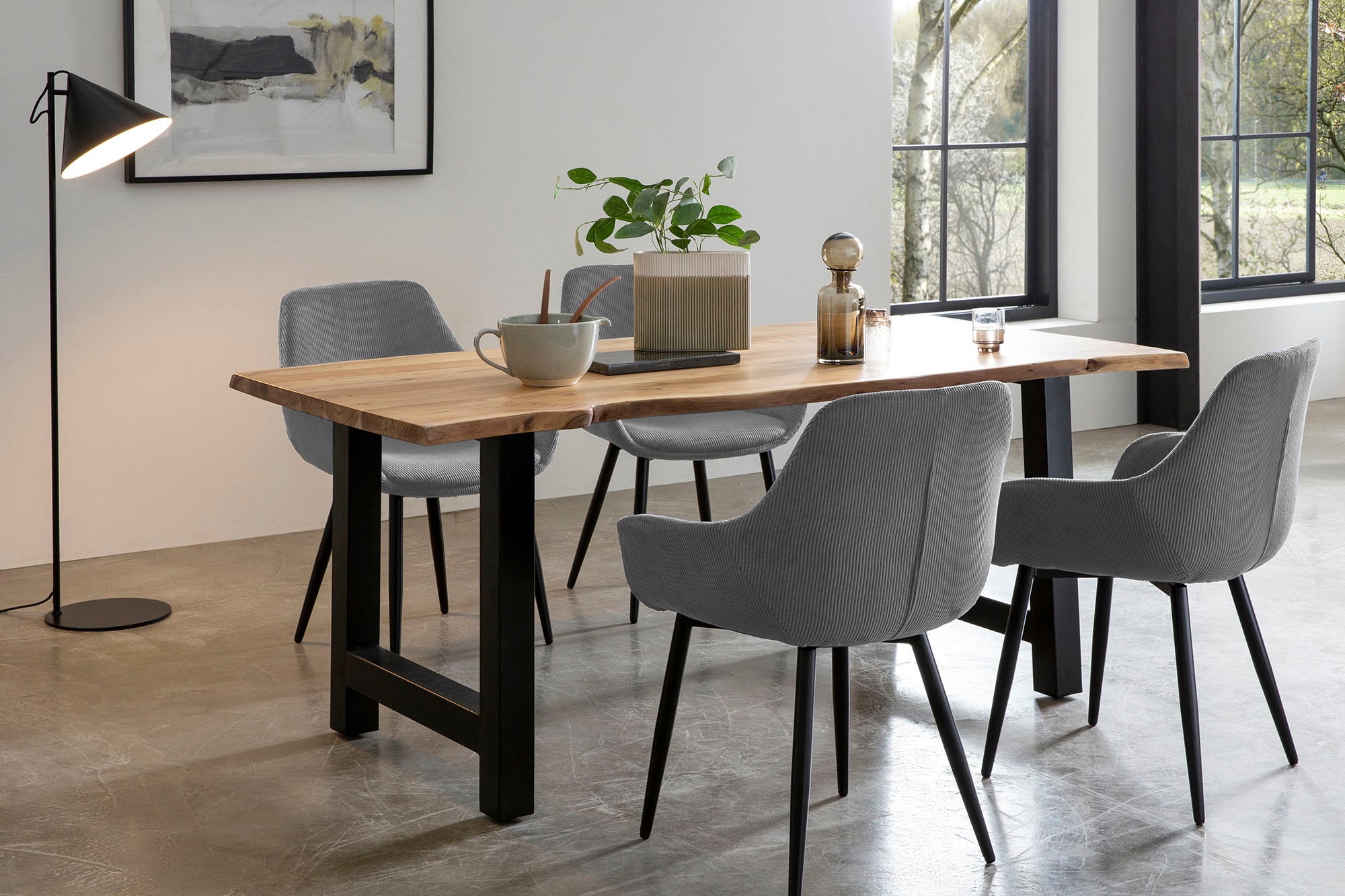 SalesFever Table de salle à manger »Minimalistischer Tisch« Geölt und doppelt gewachstes Massivholz