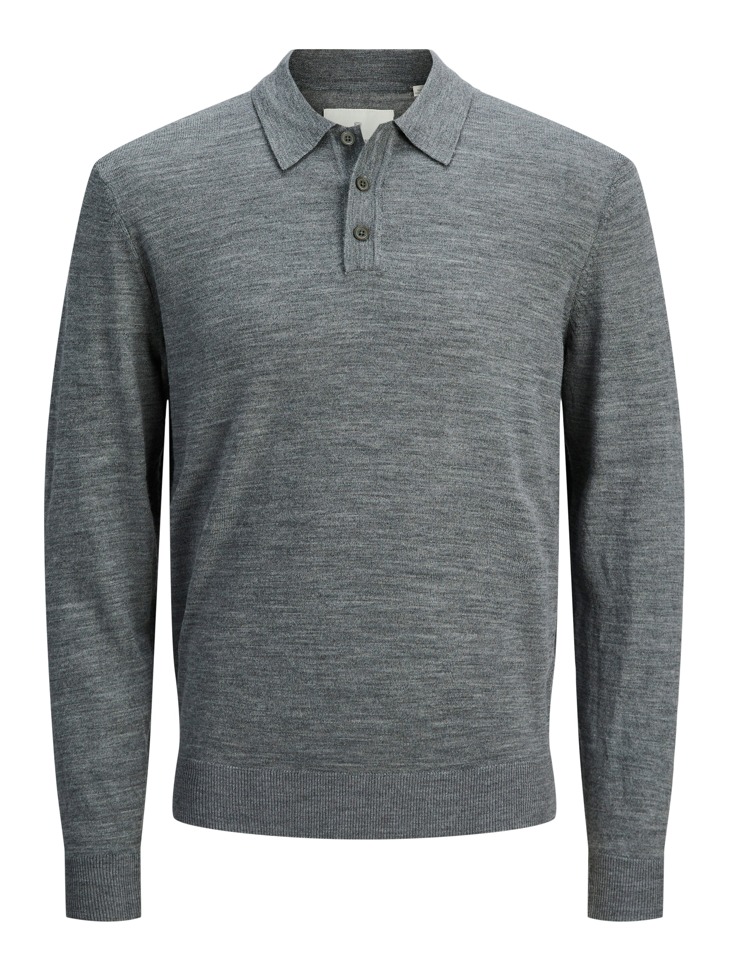 Jack & Jones Pull à col polo »JPRBLAMERINO KNIT POLO« Laine, coupe régulière