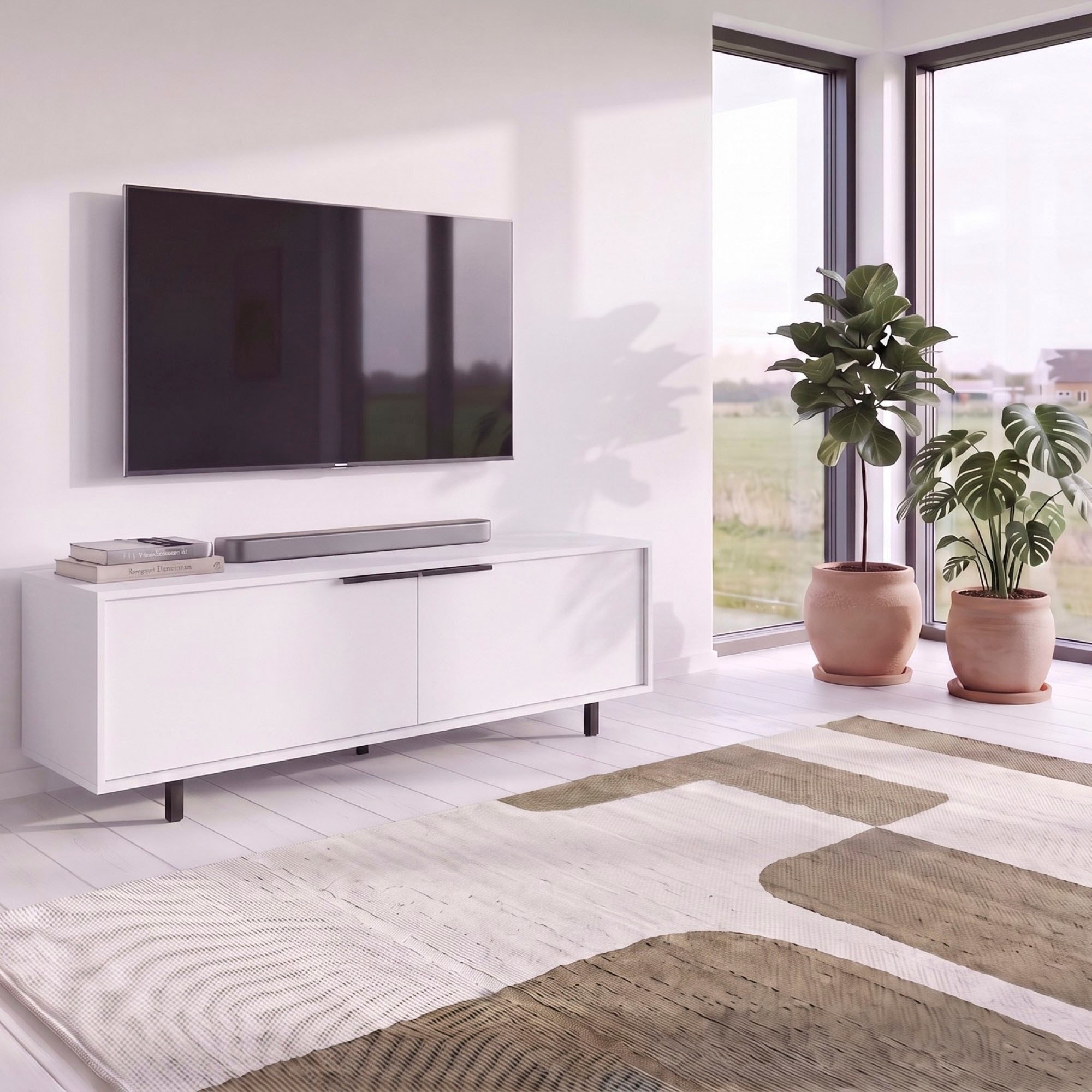 GOODproduct Lowboard »Dinant« TV-Kommode mit 2 Klappen, Kabeldurchführung, Breite 150 cm, Höhe 50 cm