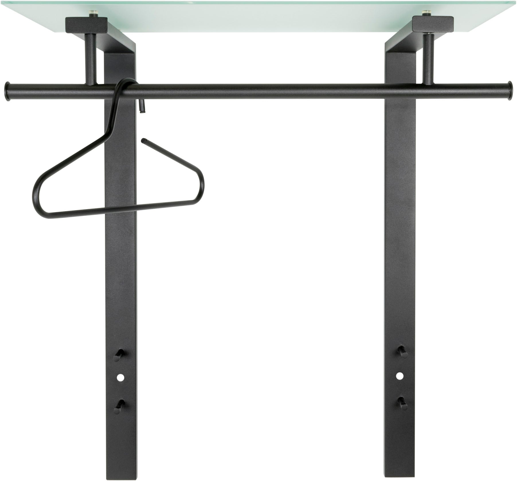Spinder Design Barre de penderie »DUTCH« porte-manteau mural moderne en acier et verre
