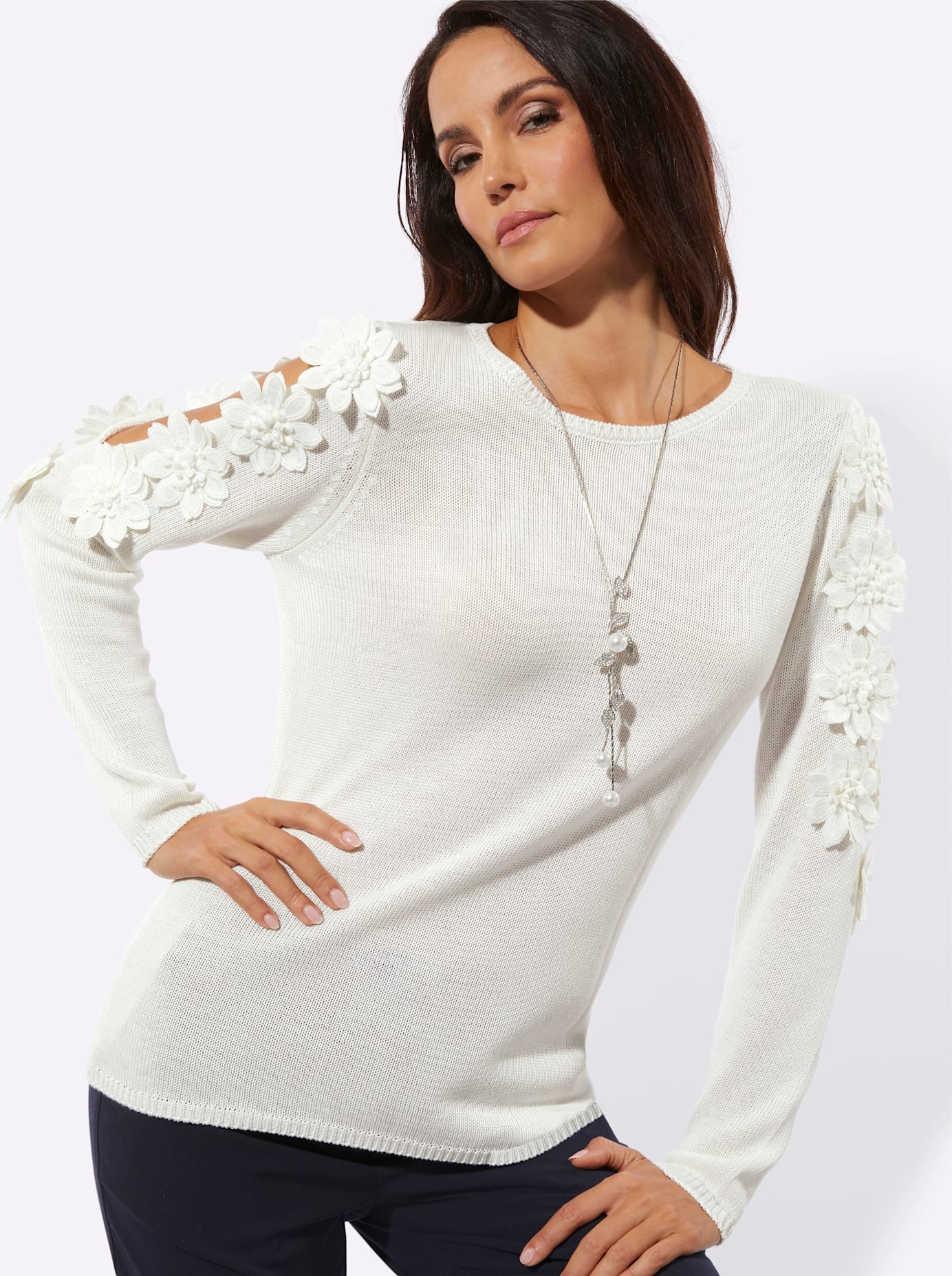 creation L Pull en tricot »Lyocell-Mix-Pullover«