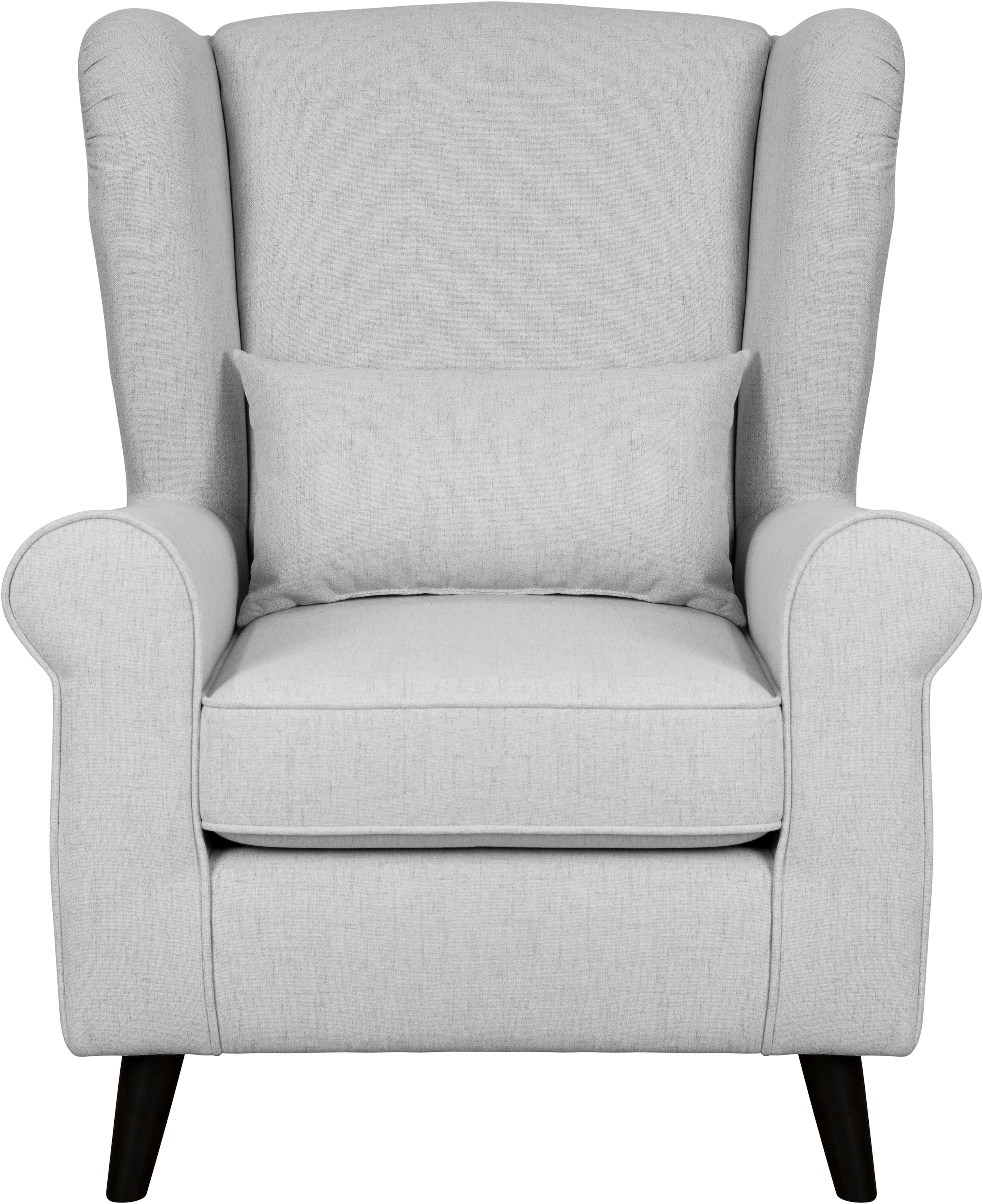 Home affaire Fauteuil »Ohrensessel CHISTELLE, wahlweise mit Polsterhocker« mit Wellenunterfederung, Masse: B/T/H: 81/87/99 cm