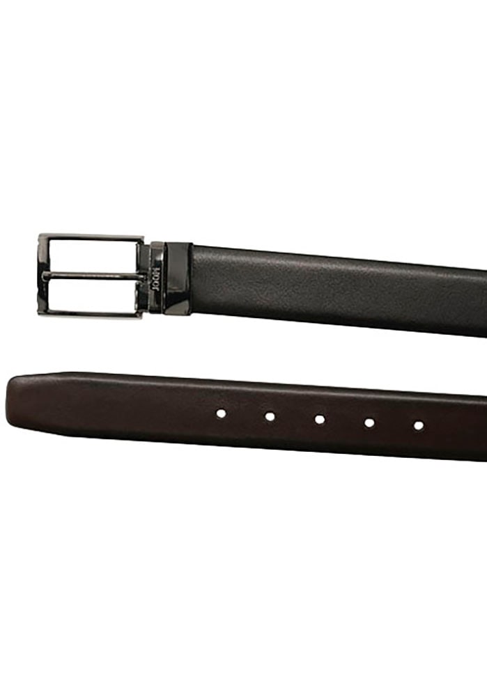 JOOP! Ceinture réversible en cuir de vachette soyeux, réversible, bicolore, largeur 3,5 cm