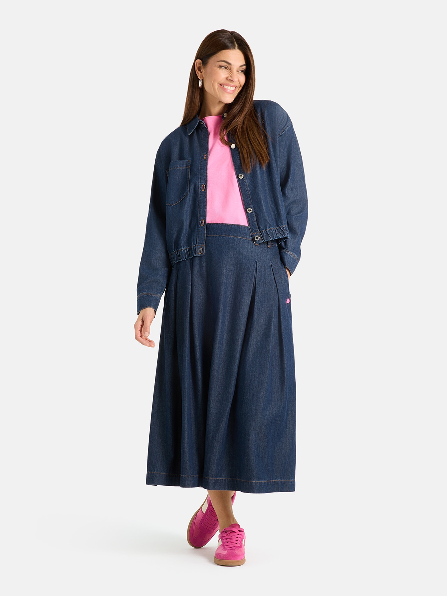 Lieblingsstück Veste en jean »CrossL« mit elastischem Saum