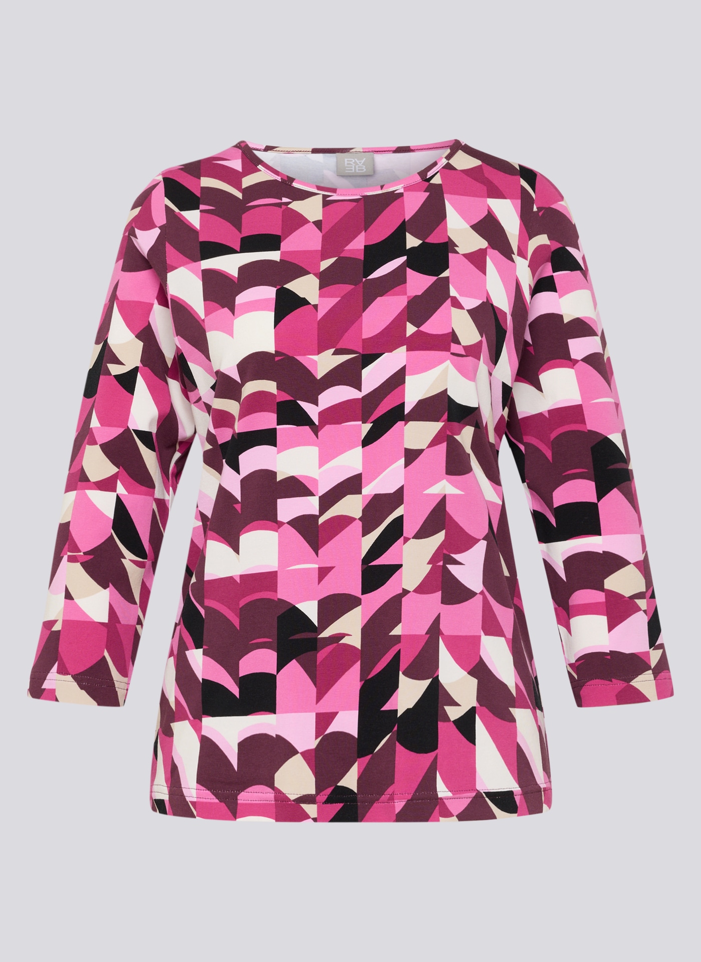 Rabe T-shirt à manches 3/4 Sommershirt mit grafischem Muster
