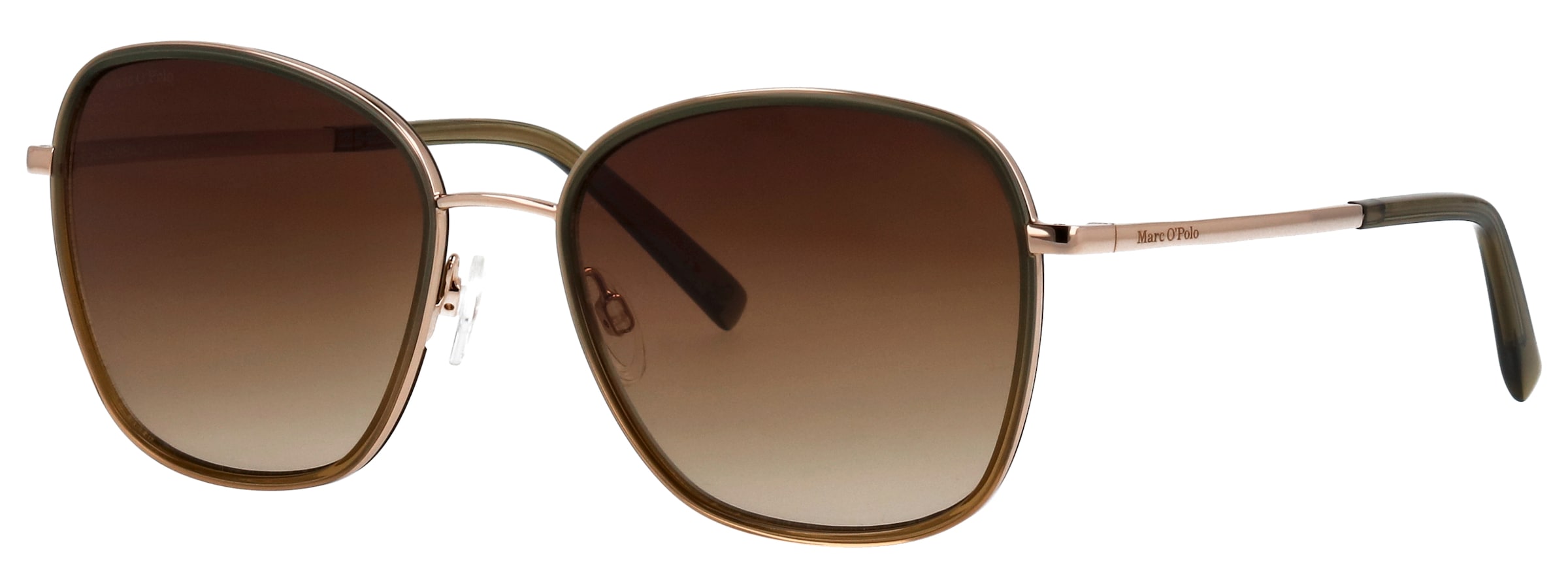 Marc O'Polo Lunettes de soleil »Modell 508000« Forme Butterfly, inscription logo sur branche, monture combinée