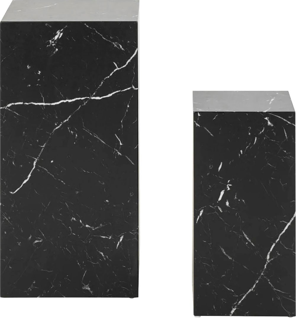 SalesFever Table d'appoint »Set an eleganten Beistelltischen« Set,  foliert mit Melaminfolie in Marmoroptik